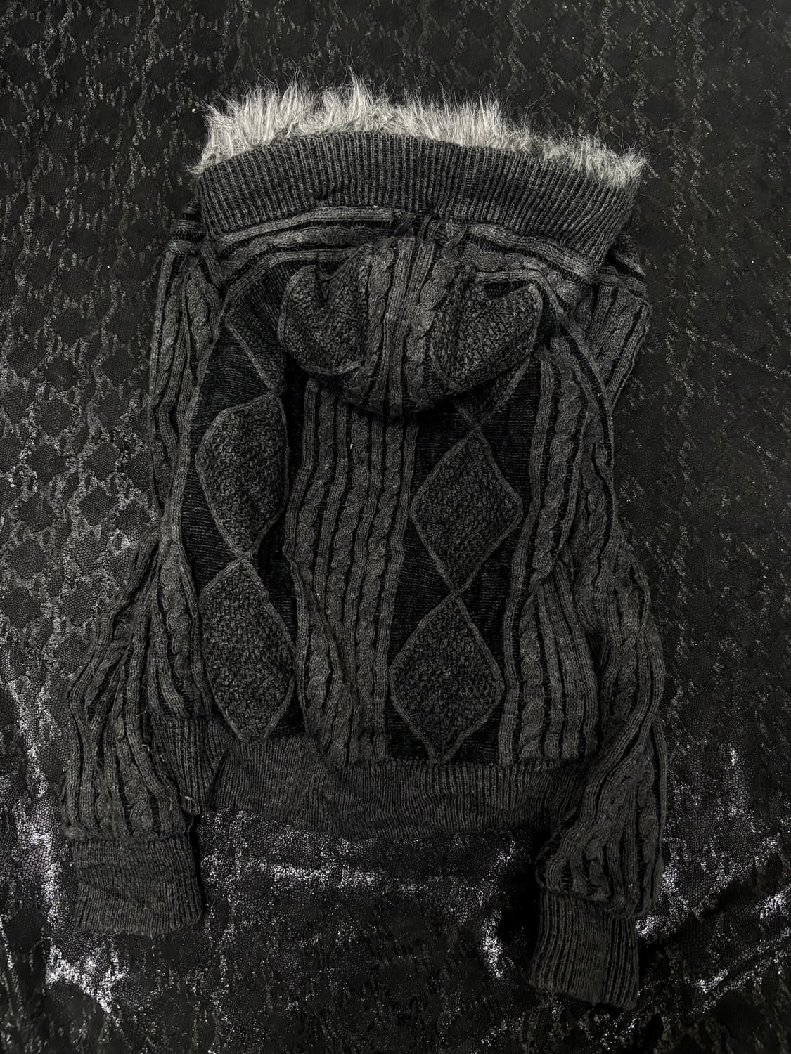 “Growth by Grail” Y2K Mood Fur Knit Zip  상품이미지9