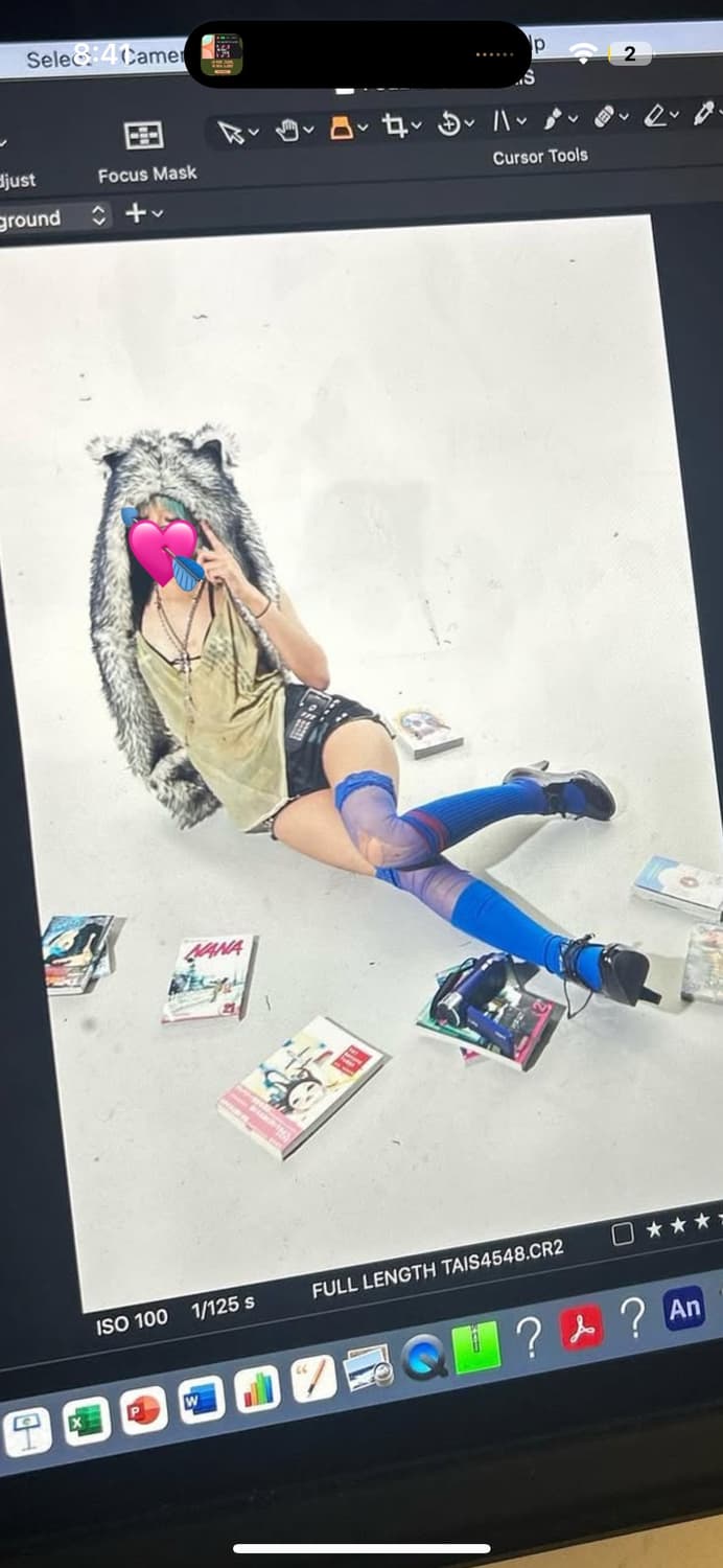 여우/고양이 털 후드 머플러 fur emo hat 상품이미지1