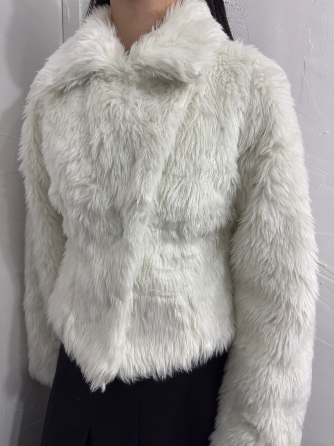 anita arenberg white fur jacket 상품이미지2