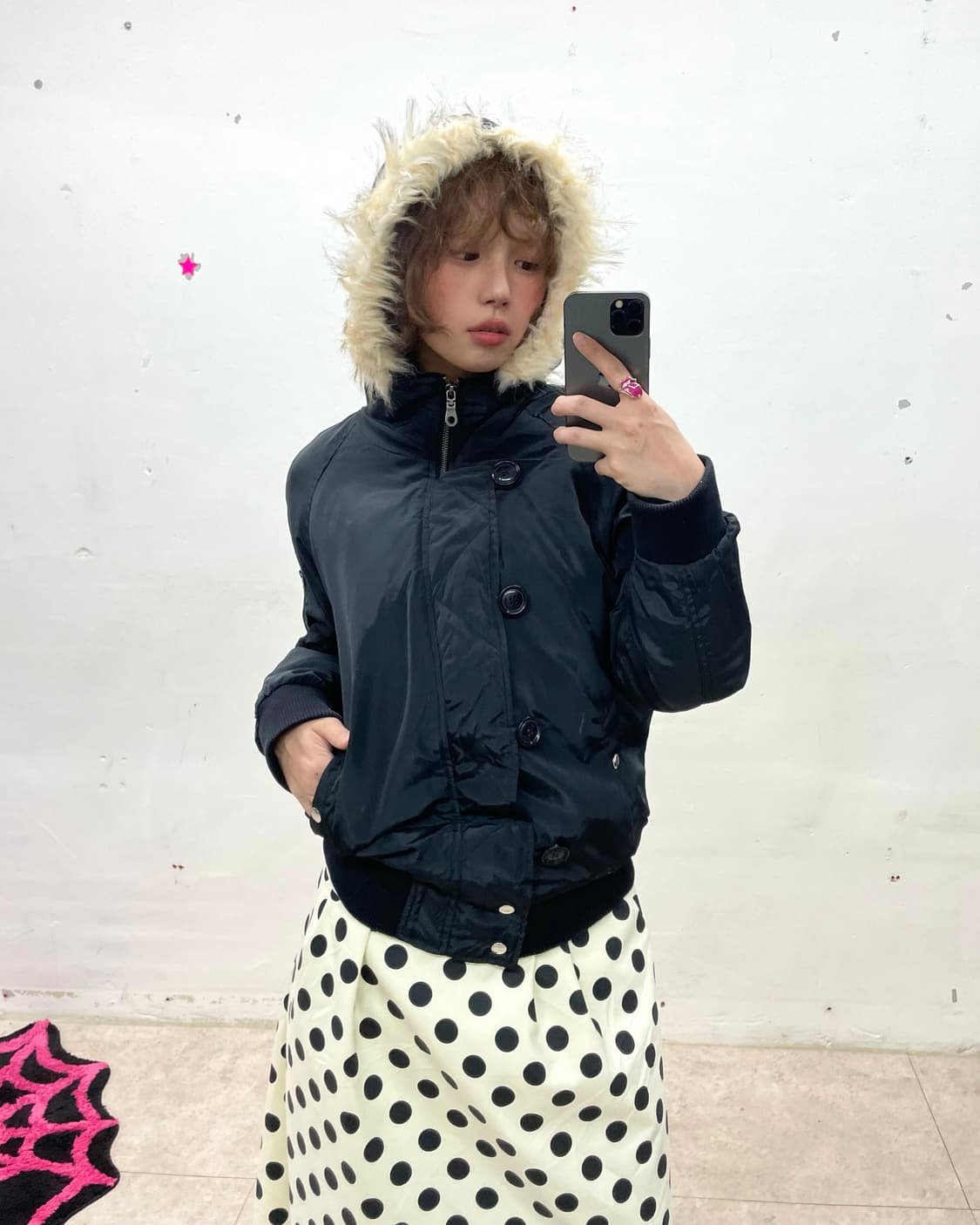  n2b Glossy Black Padded Jumper  상품이미지2