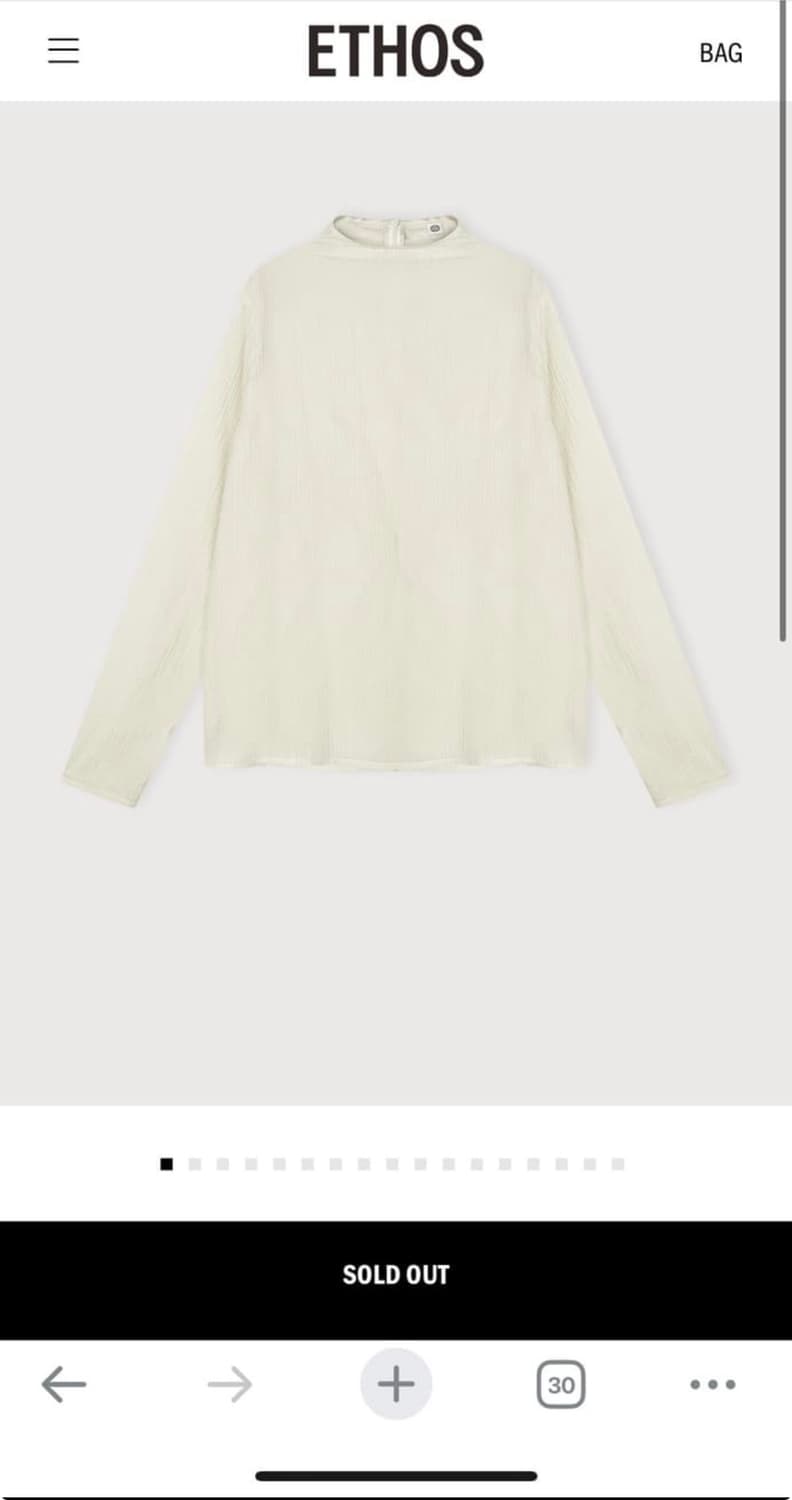 에토스 실루엣 블라우스 아이보리 상품이미지1