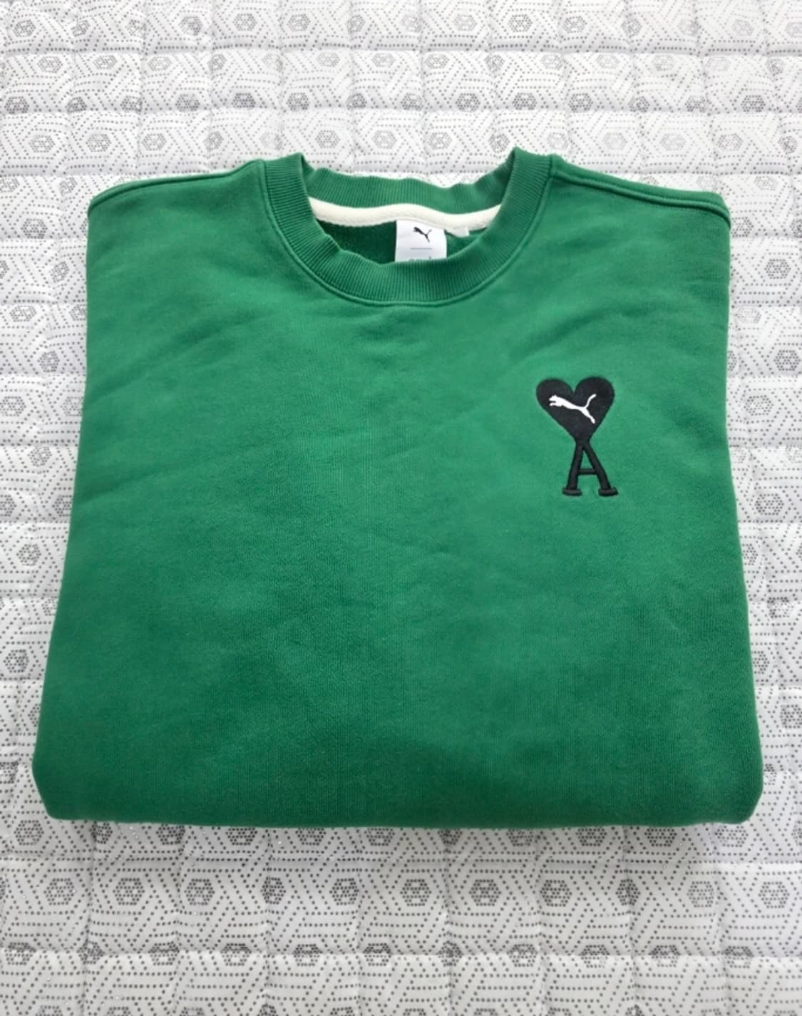 아미 하트 로고 맨투맨 그린 95 상품이미지1