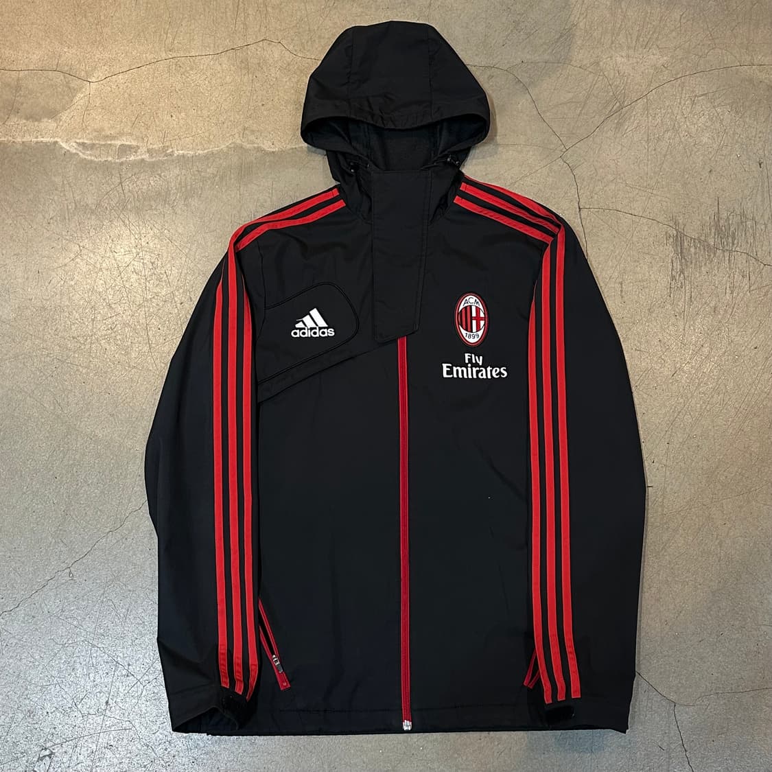 95 아디다스 AC밀란 12-13 시즌 블랙 바람막이 상품이미지2