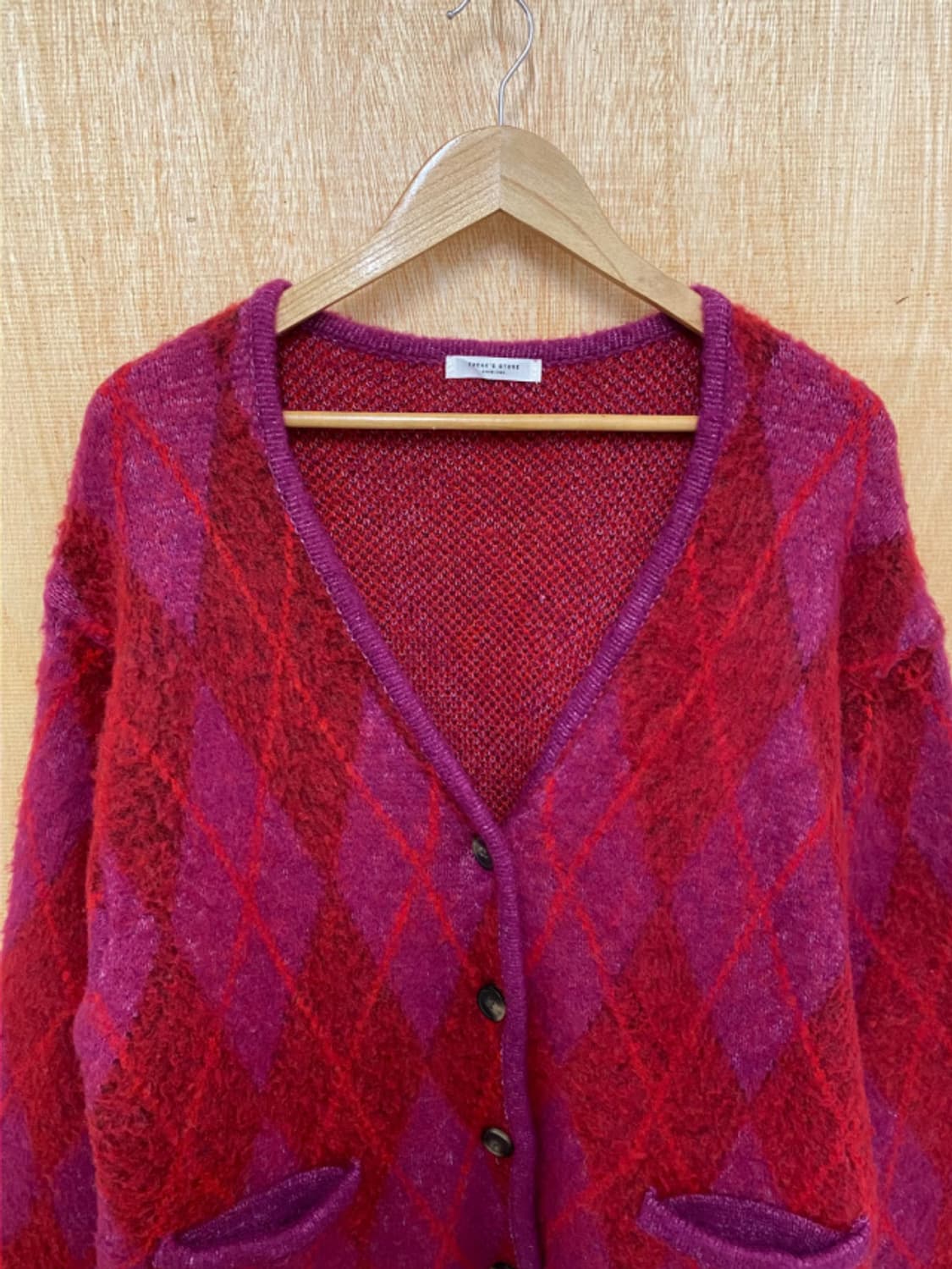 FREAK'S STORE argyle cardigan 헤어리 가디건 상품이미지6