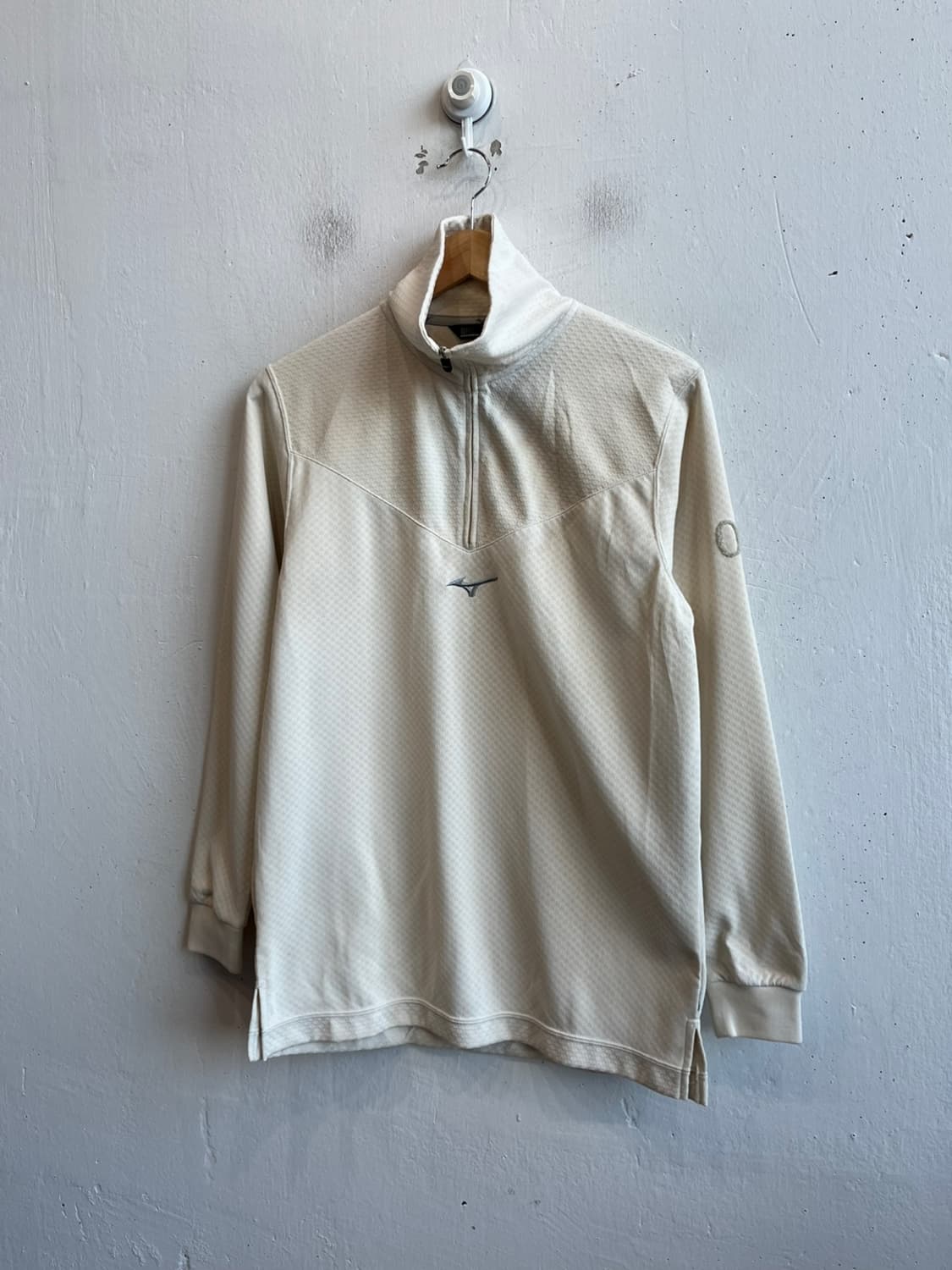 미즈노 로고 스포츠 하프집업 롱슬리브 탑 M 상품이미지1