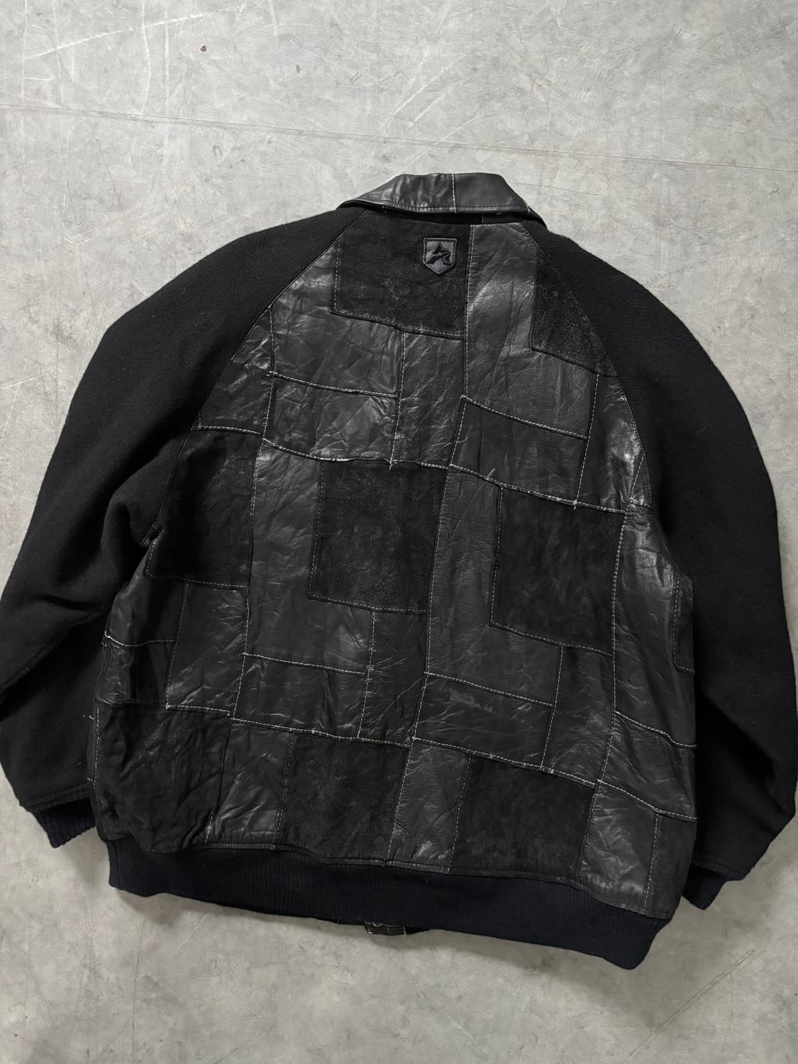 Avirex 아비렉스 스웨이드 패치워크 바시티 자켓 상품이미지9