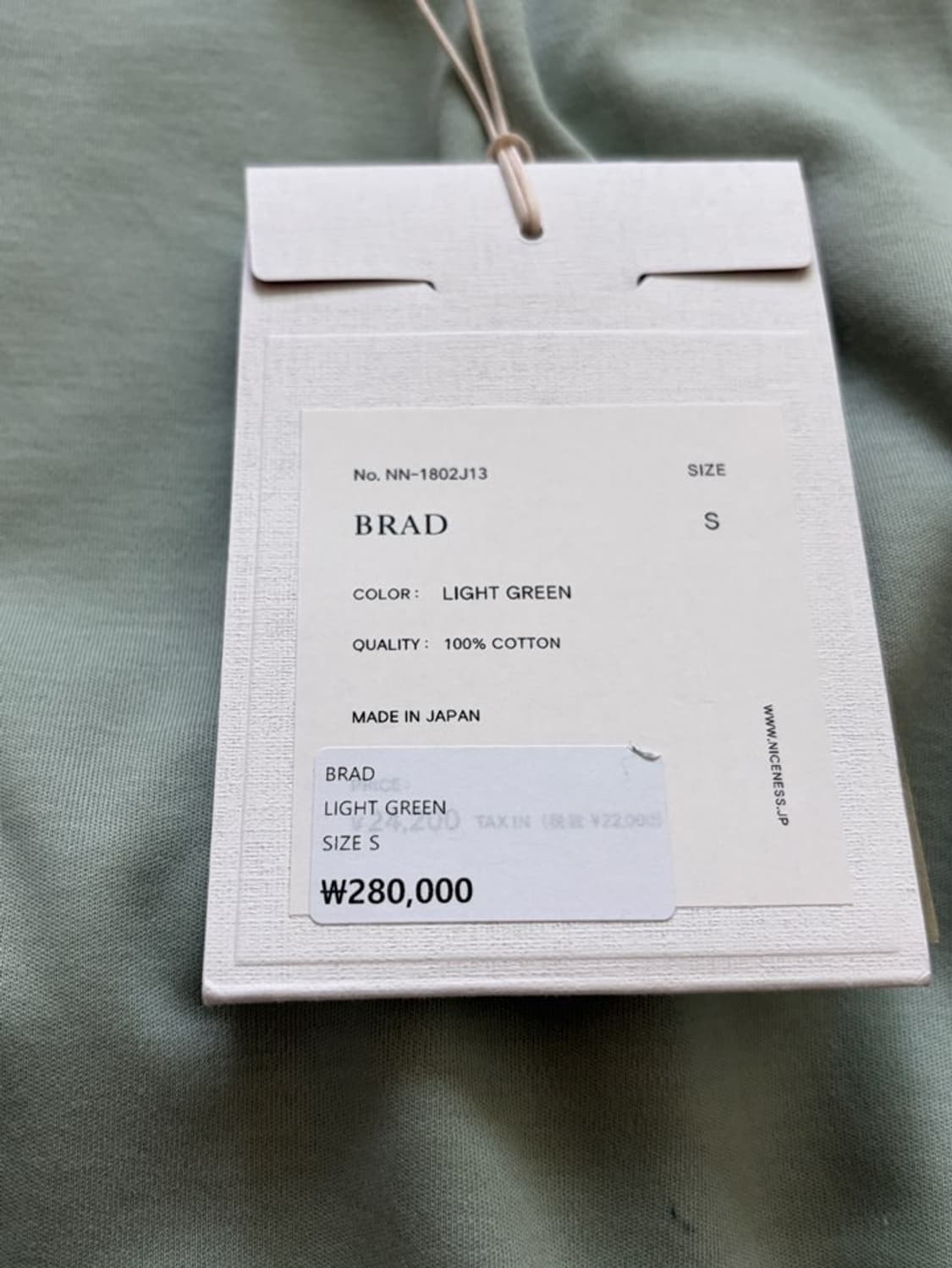나이스네스 niceness BRAD 티셔츠 S 상품이미지5