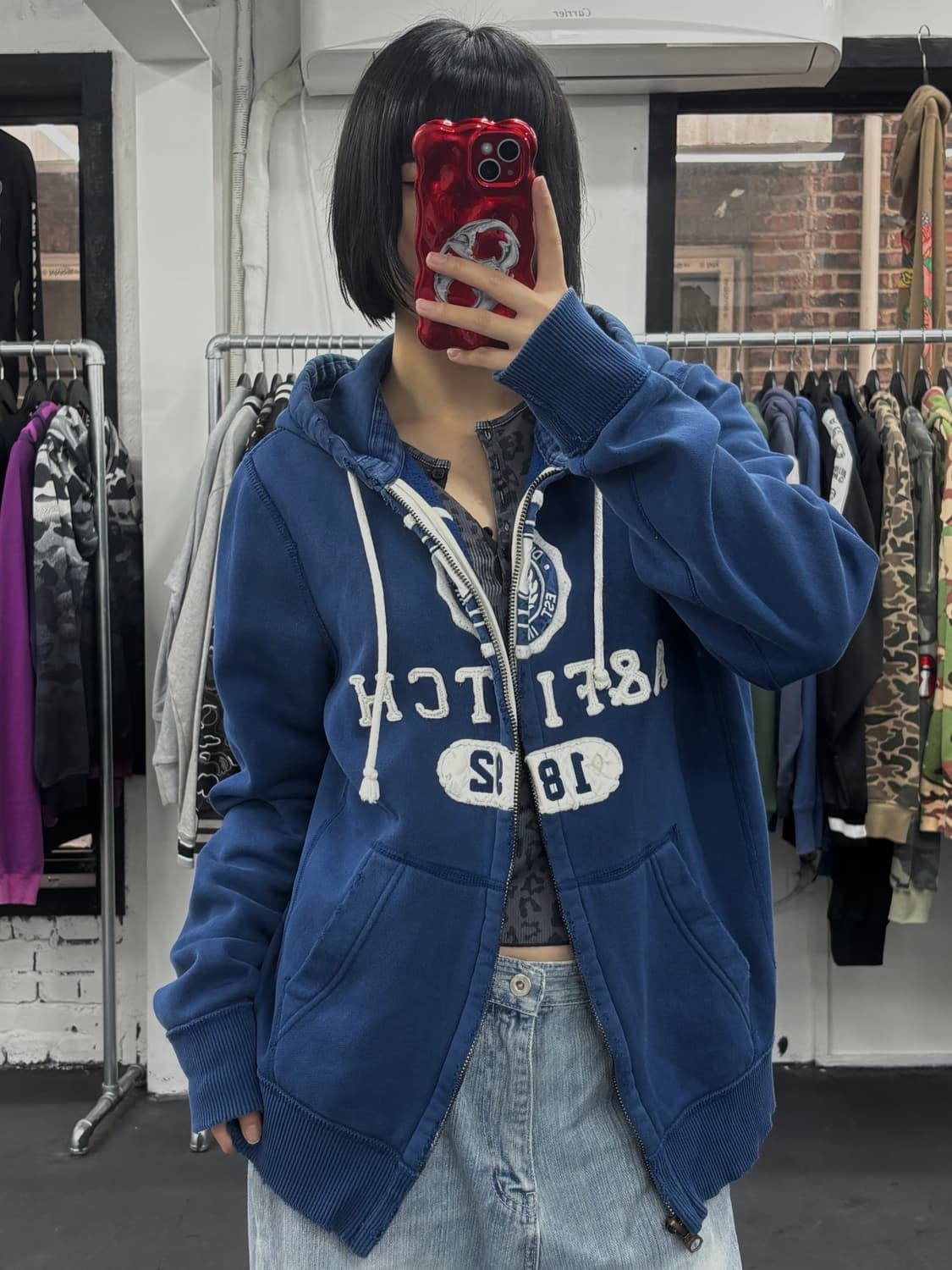 아베크롬비 블루 후드집업 상품이미지2