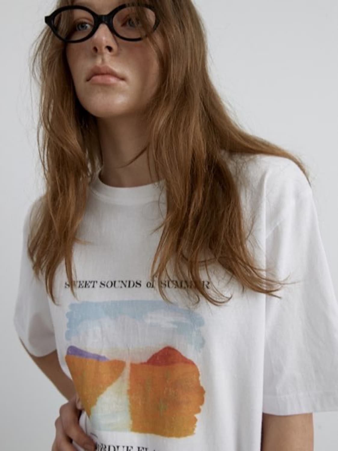 오버듀플레어 스윗 티셔츠 SWEET SOUNDS T-SHIRT_WHITE 상품이미지3