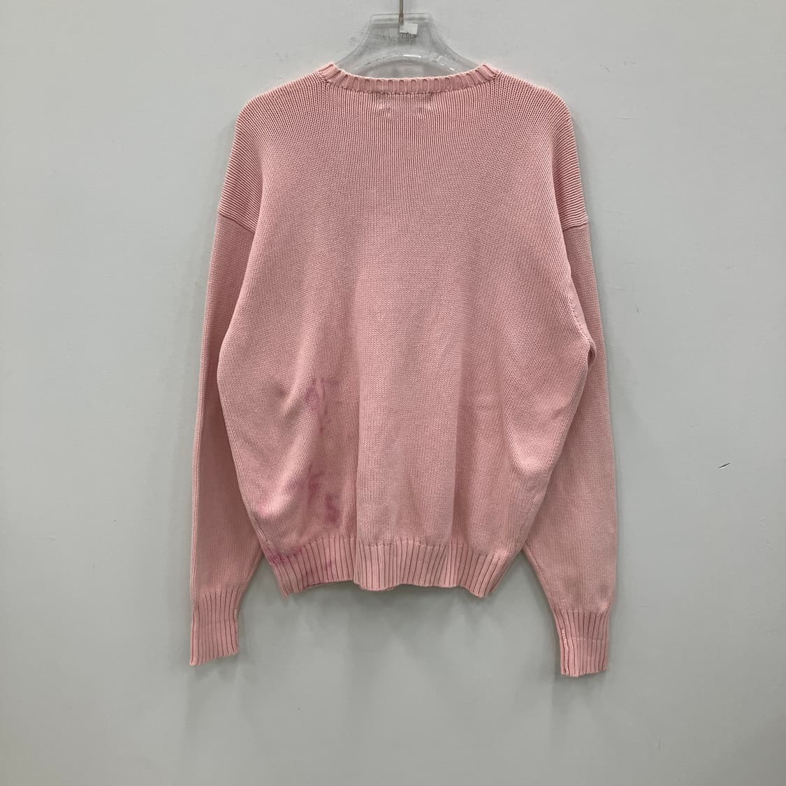 폴로 랄프로렌 핑크 코튼 라운드넥 니트 스웨터 100 상품이미지2