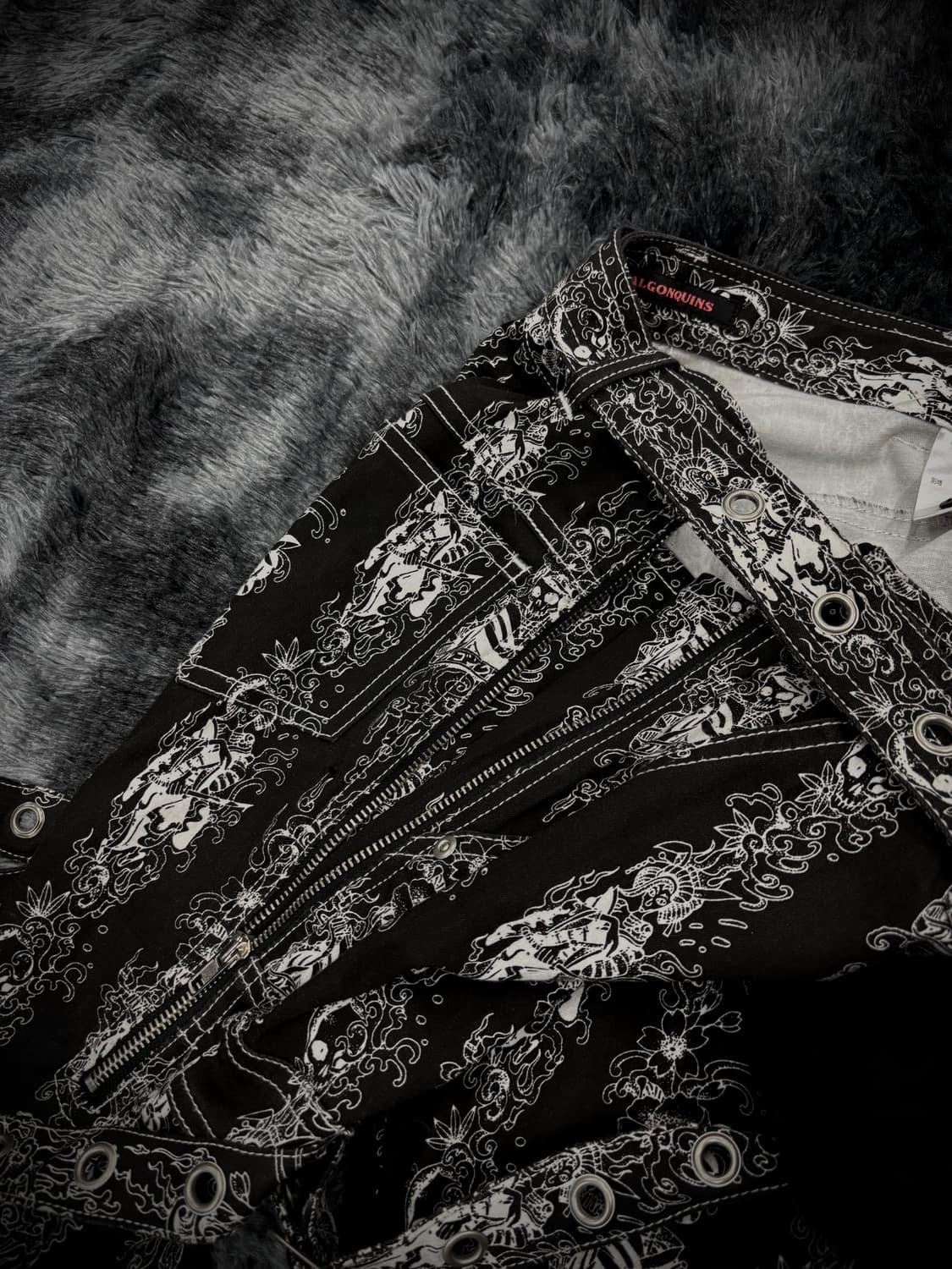 Algonquins 오리엔탈 패턴 멀티 스트랩 카고 부츠컷팬츠 상품이미지8