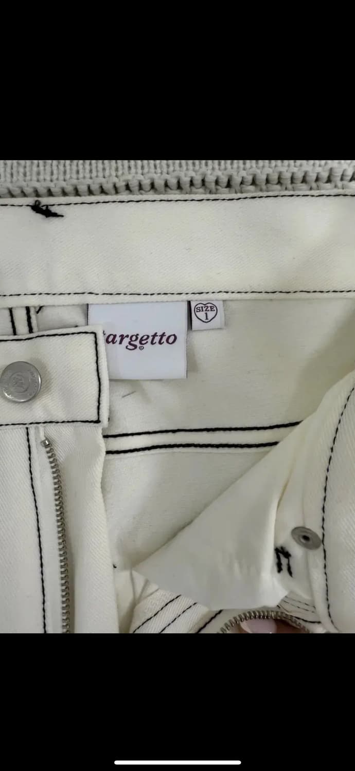 타게토 화이트 스티치 데님 팬츠 상품이미지3