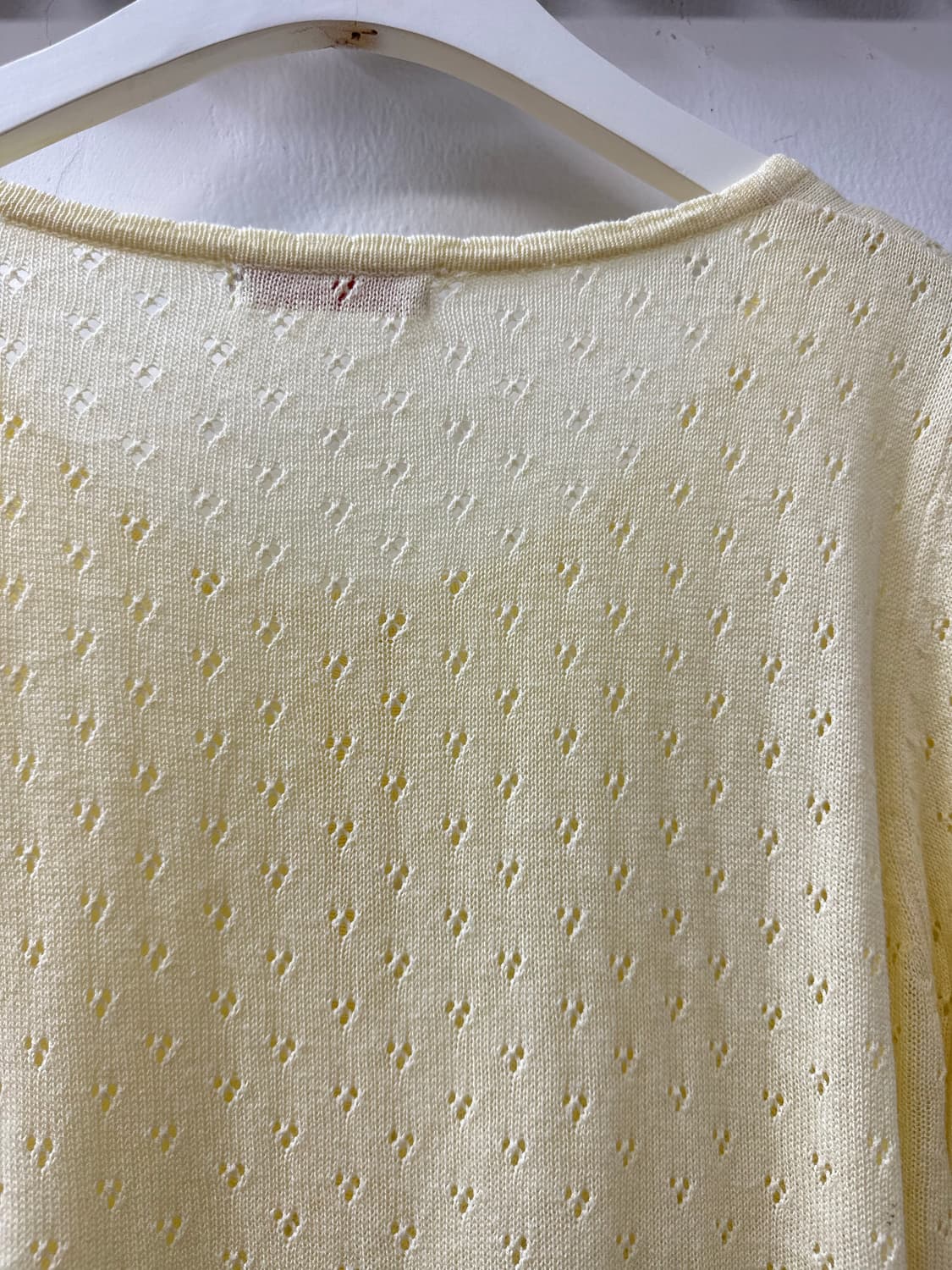 일본빈티지 Sorridere 펀칭 자수 버튼 디테일 가디건 상품이미지5