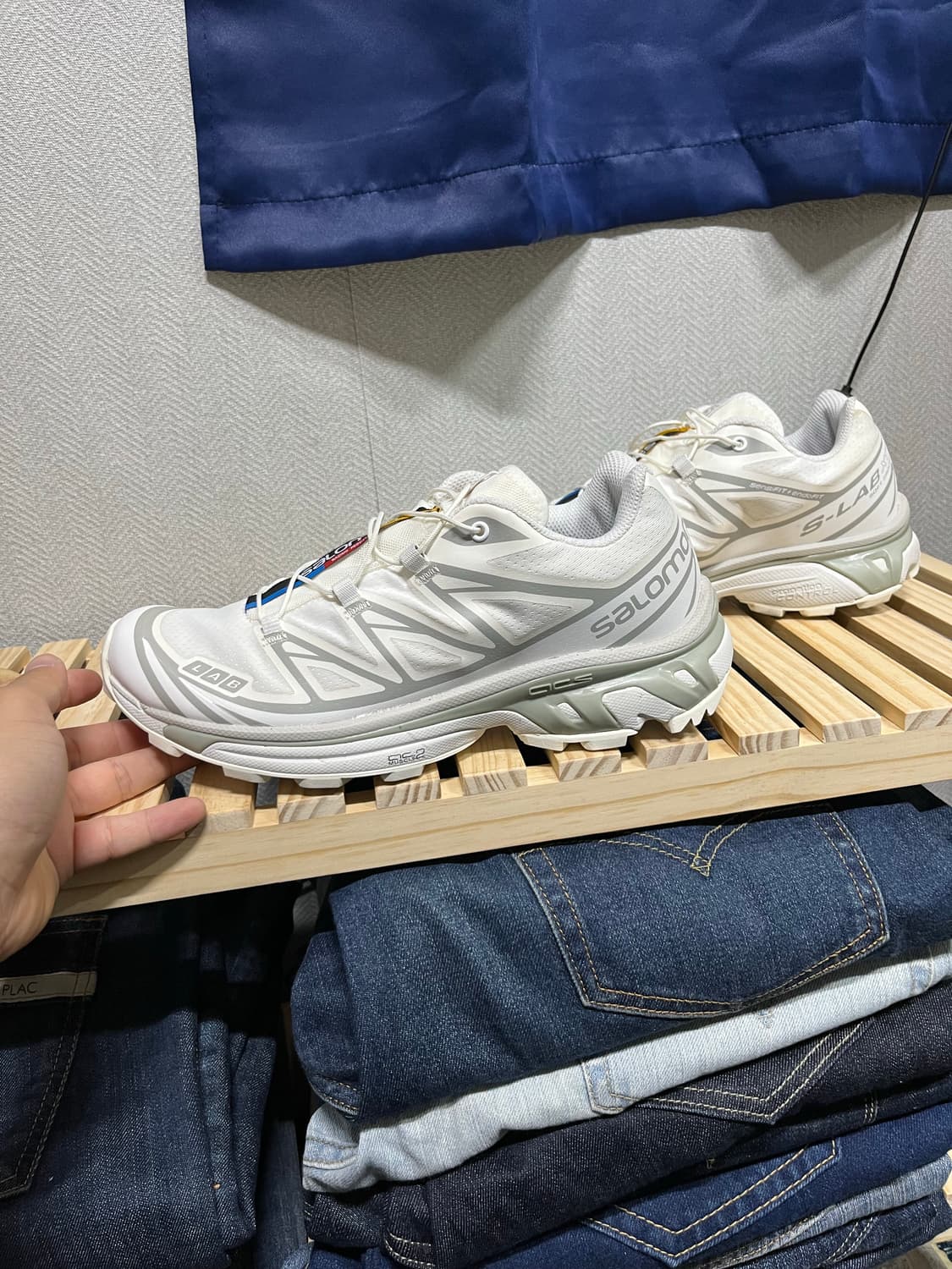 살로몬 XT6 화이트 루나락 등산화 패션화 255mm  상품이미지1