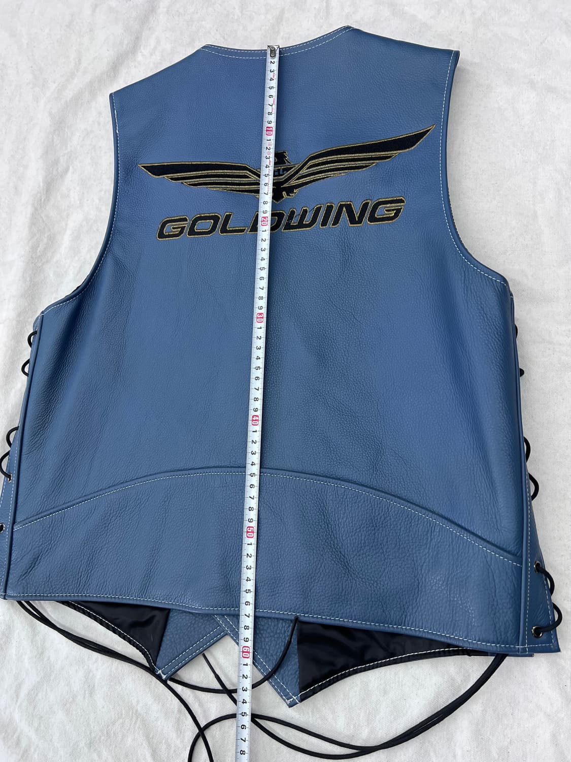 골드윙 블루 가죽 조끼  상품이미지4