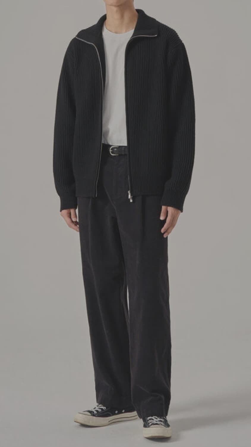 인더로우 드레이프 코듀로이 팬츠 ANTHRACITE 2 상품이미지2