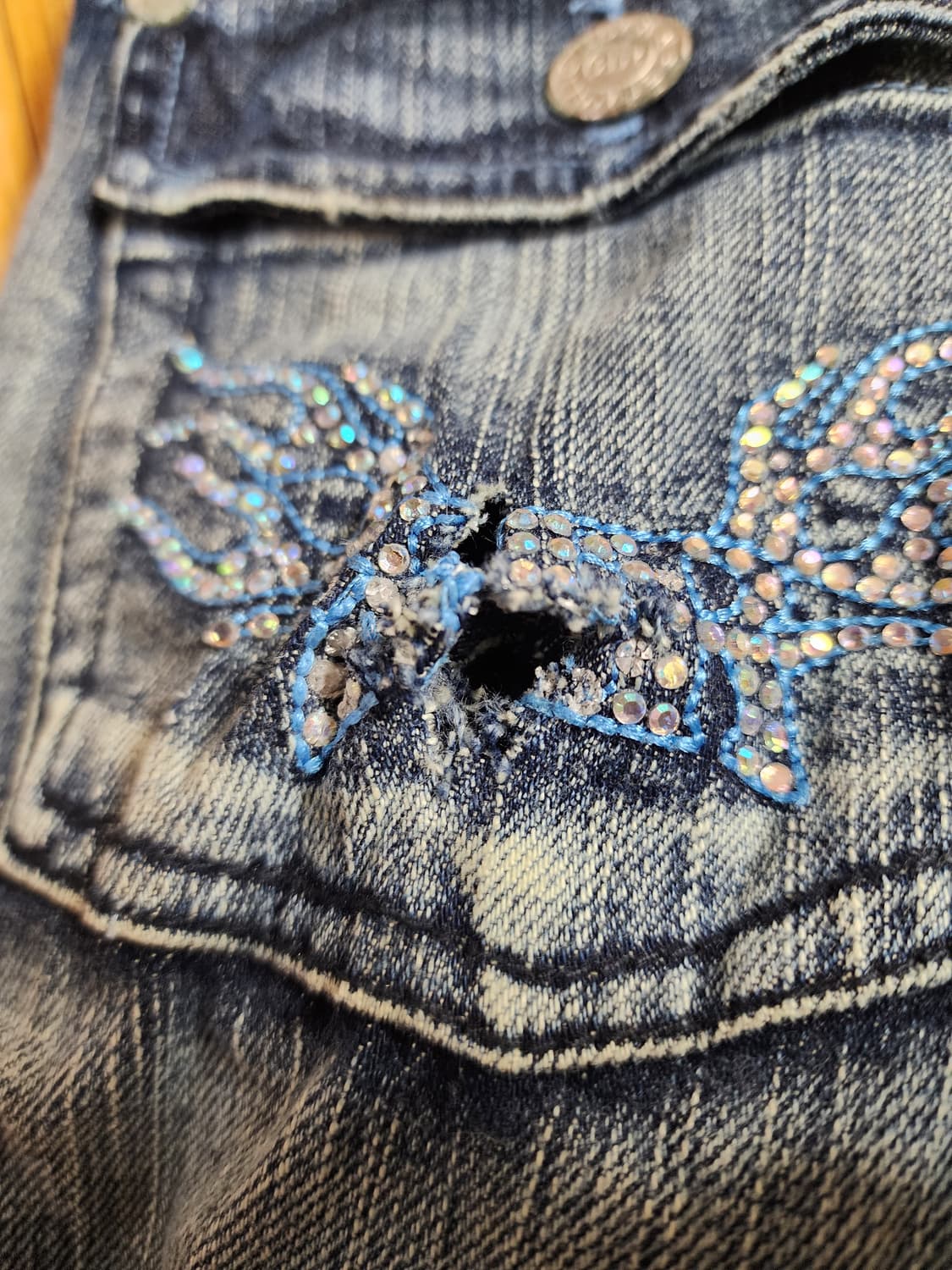 Rock&Republic Y2k 큐빅 나팔바지 부츠컷 데님팬츠 상품이미지8