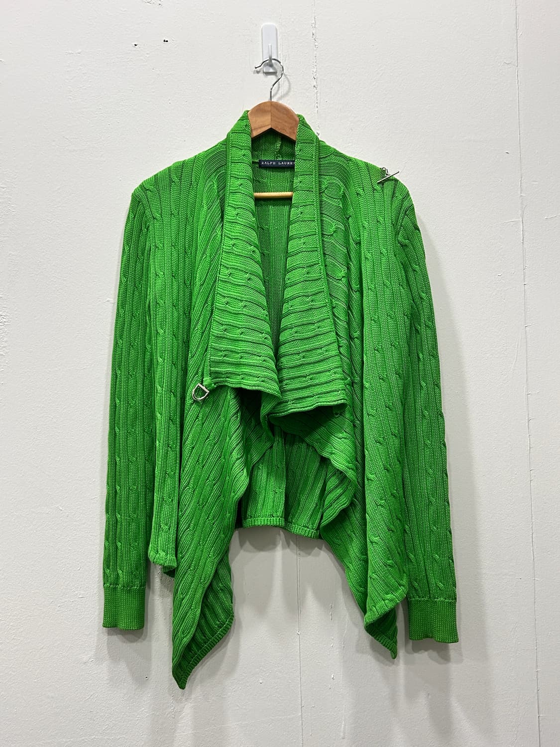 폴로랄프로렌 케이프 니트 가디건 M 그린 상품이미지3