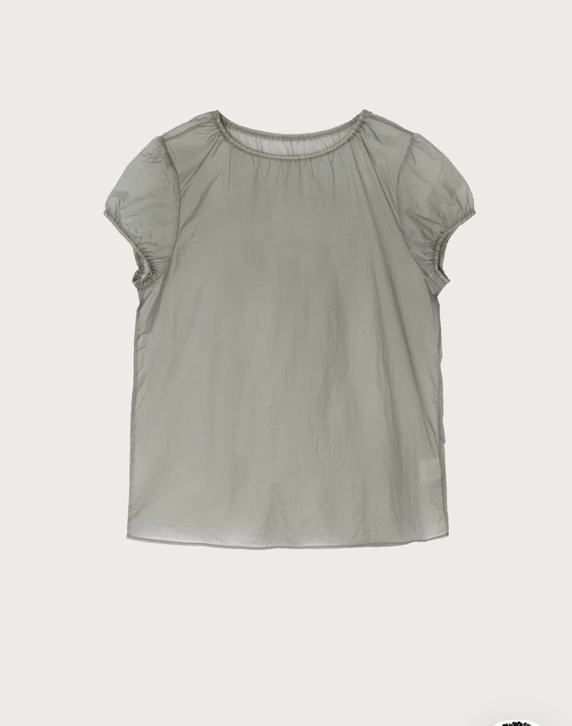 SHEER SHIRRING BLOUSE MOON 상품이미지1