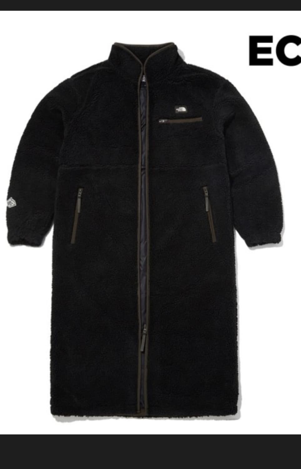 노스페이스 롱 플리스 코트 블랙 95 남녀공용 상품이미지1