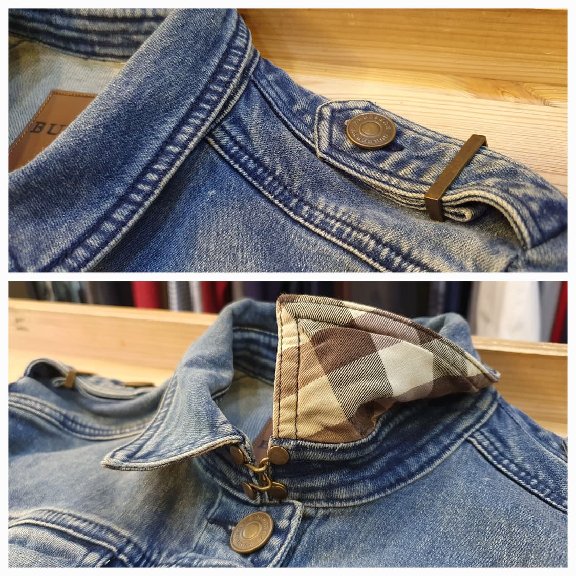 55.버버리 스판 데님자켓 상품이미지4