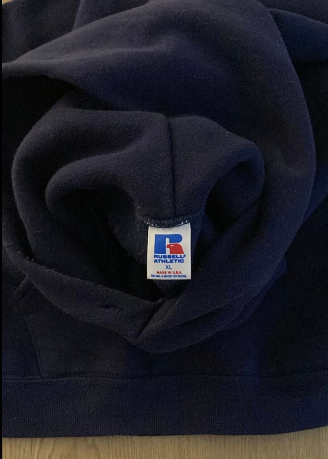 90s 러셀 made in USA 네이비 후드 상품이미지2