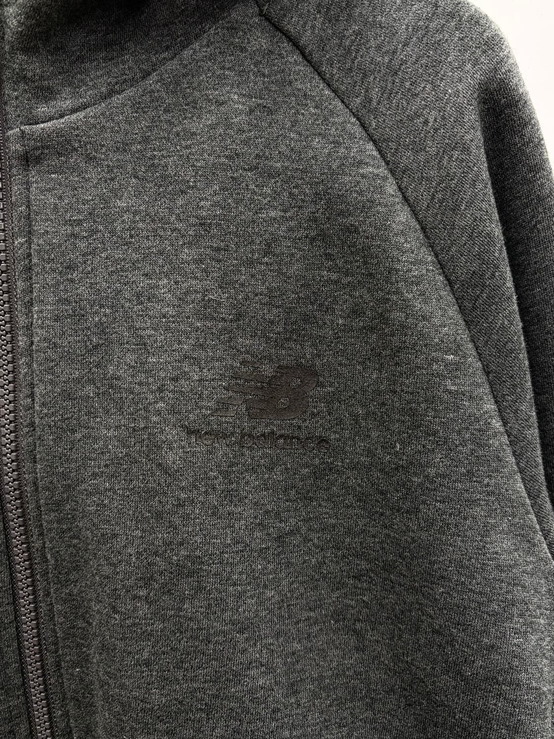 뉴발란스 그레이 기모 후드집업 상품이미지2