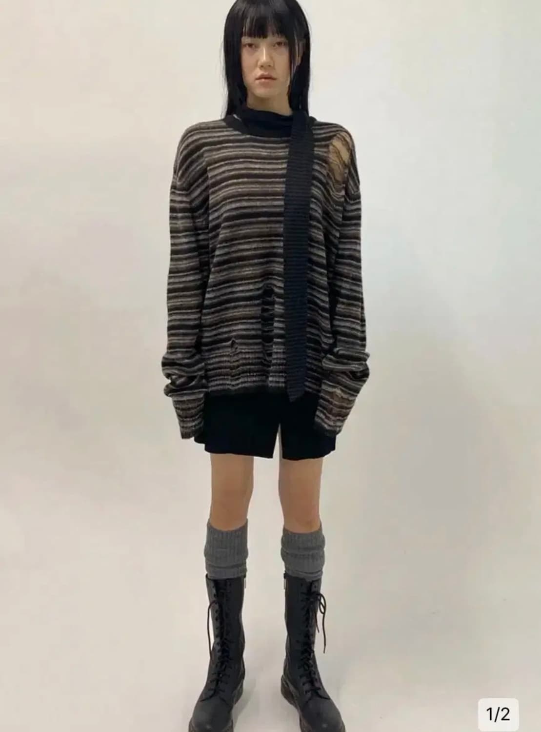 밀로우먼 스트라이프 니트 상품이미지3