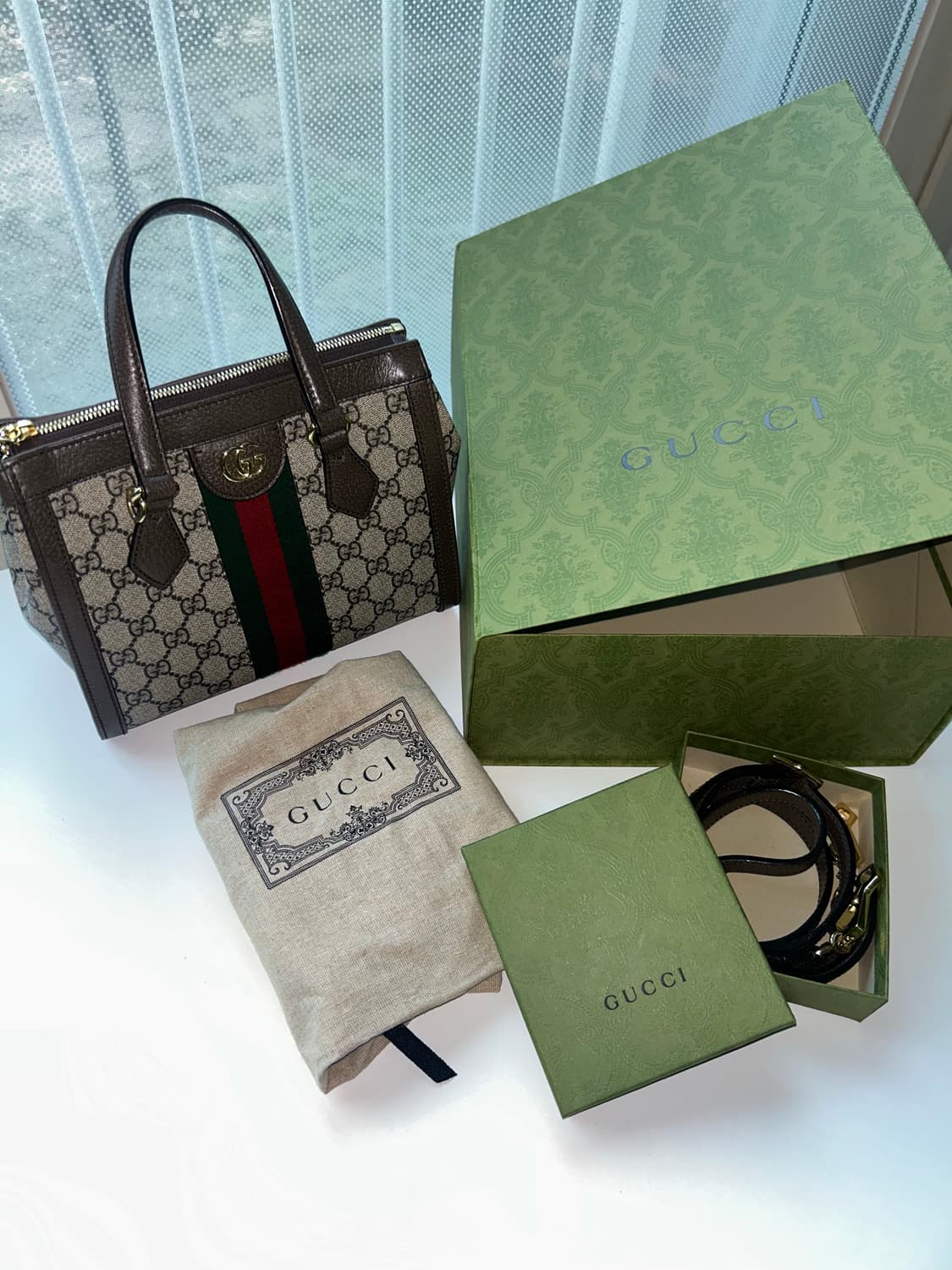 🫣상점오픈이벤트22))Gucci 구찌 오피디아 GG 스몰 토트백 풀박스 상품이미지2