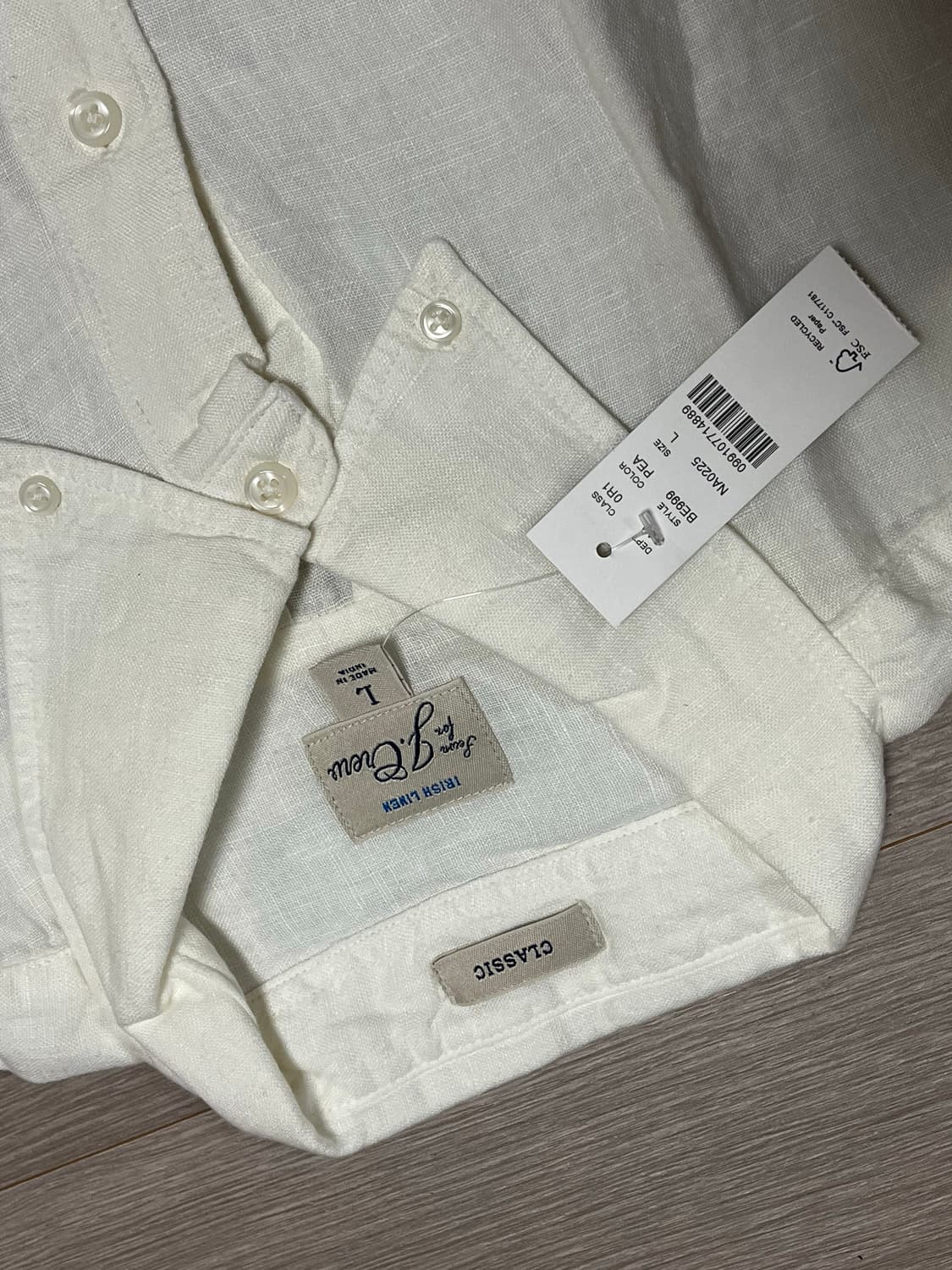 (새상품) 제이크루 베어드 맥넛 아이리쉬 린넨 셔츠 상품이미지6