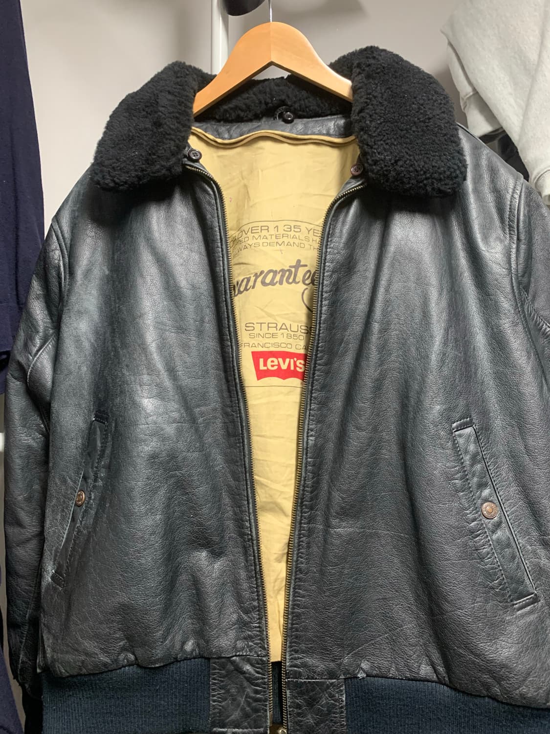 80s 리바이스 135주년 가죽자켓 상품이미지3