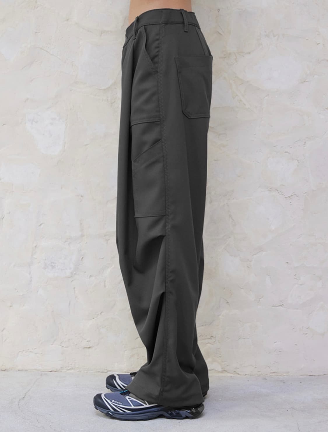 비긴 202 원턱 와이드 베이커 팬츠 [올리브/1] 상품이미지2