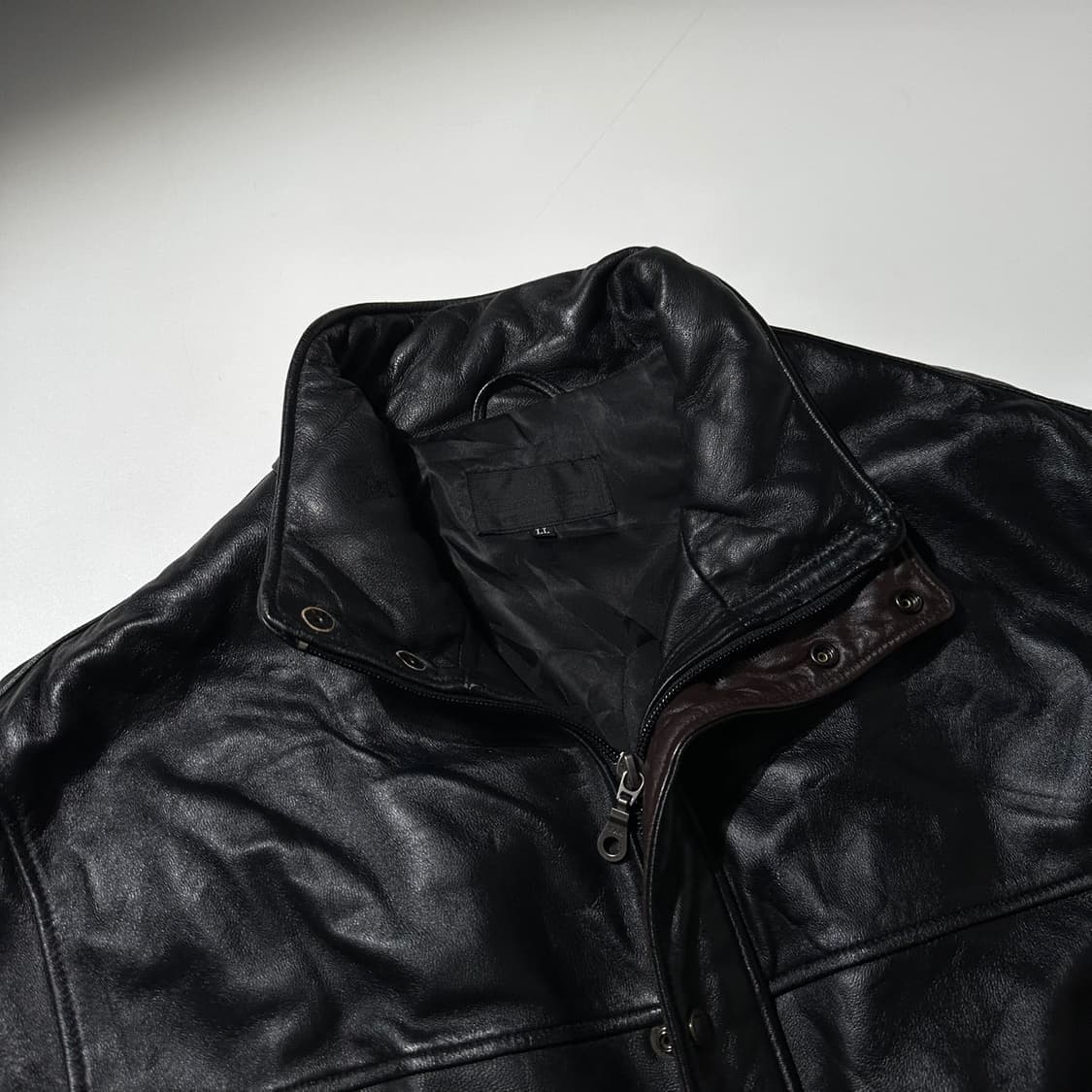 Piccolo Negozio 램스킨 싱글 레더 카코트 블랙 상품이미지3