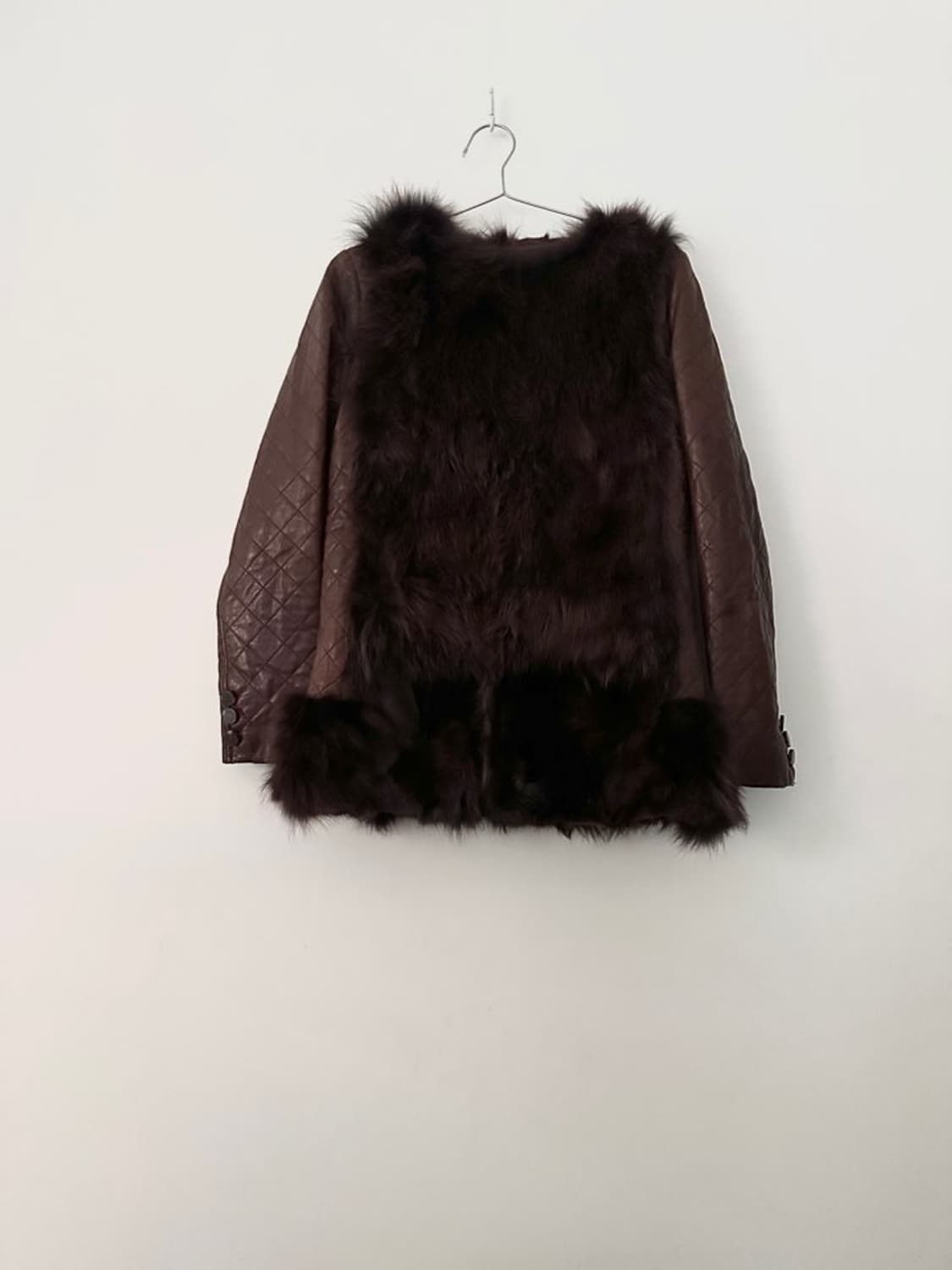 Dual cashmere fur leather jacket  상품이미지6