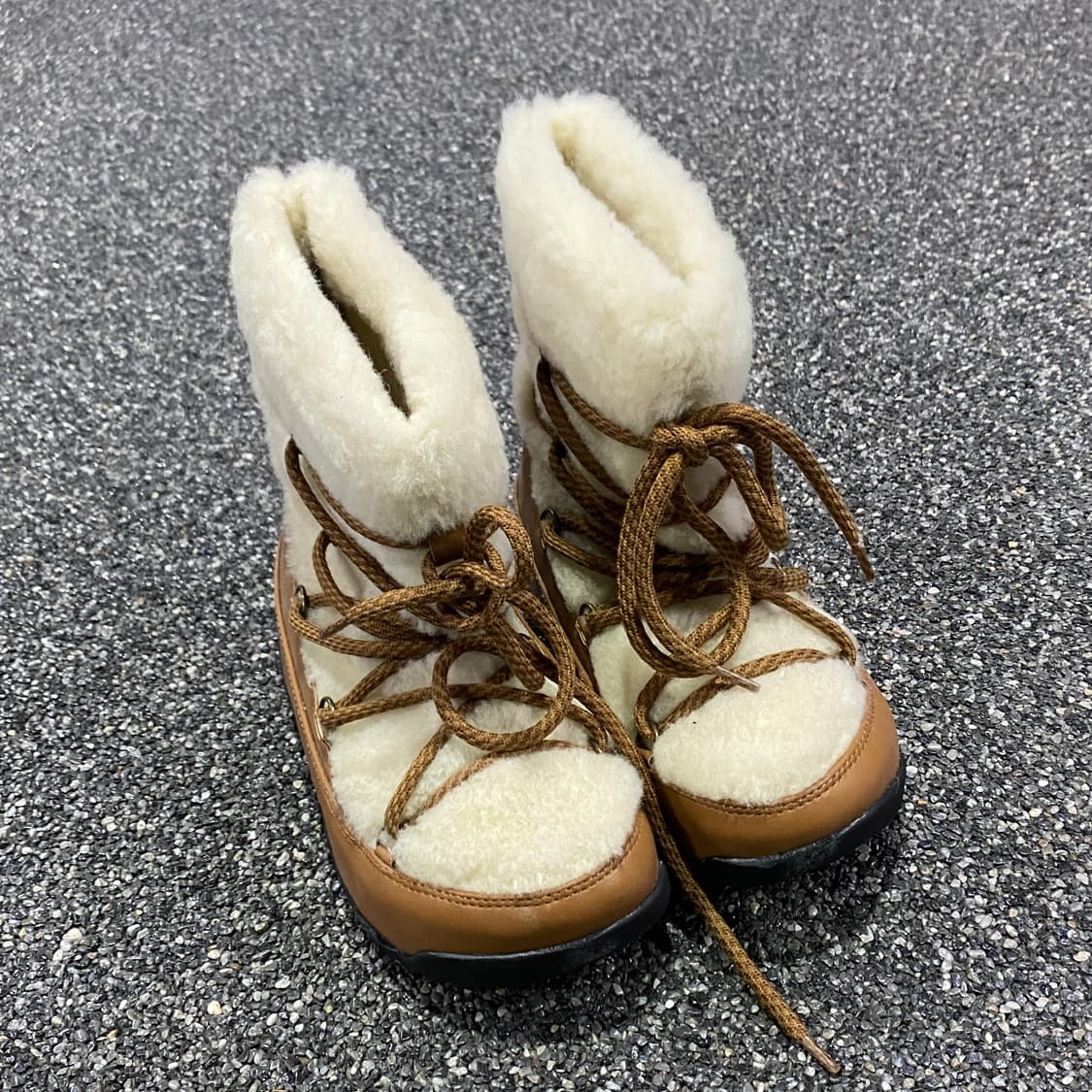 빈티지 브라운 양털 미들 부츠 B3580 상품이미지2