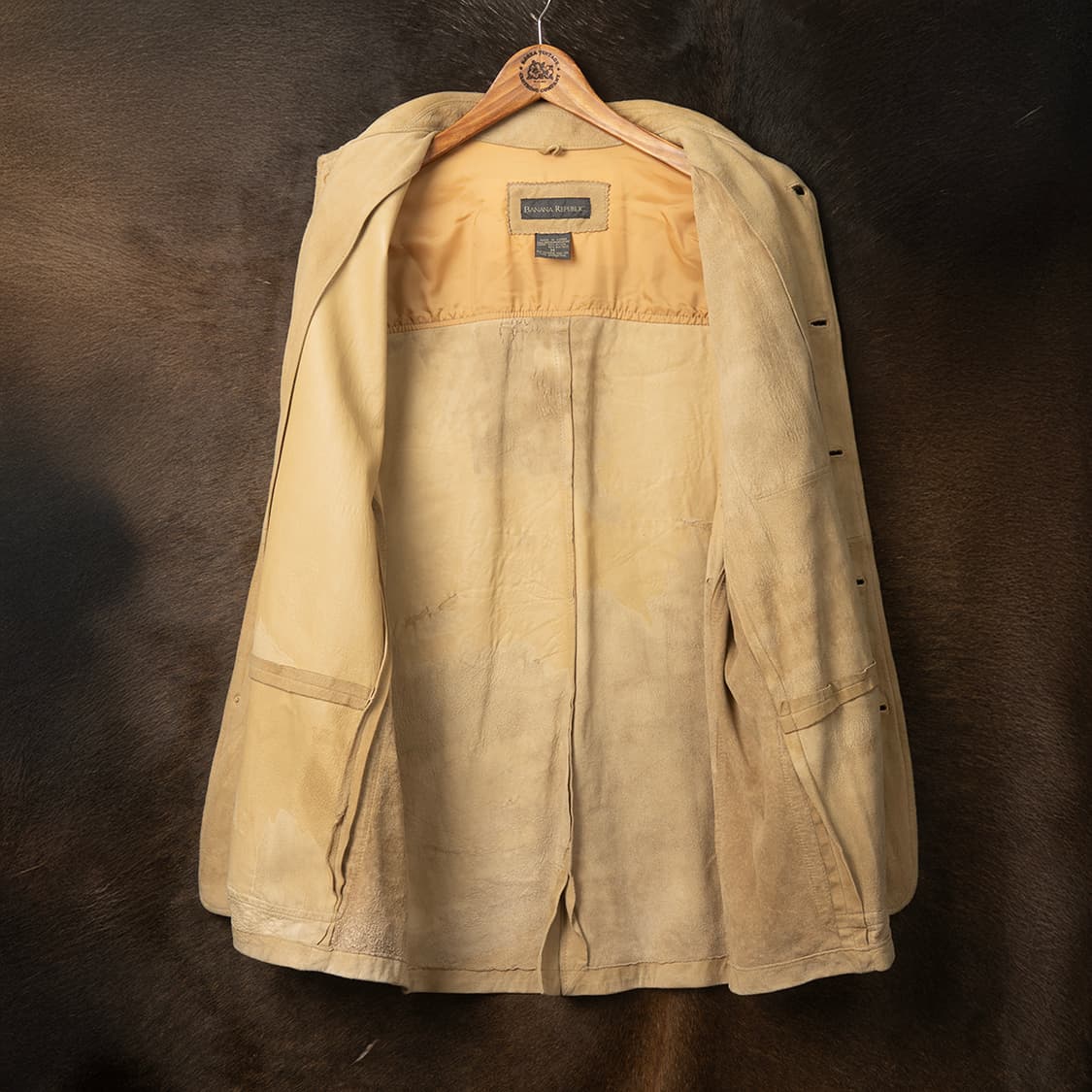 [115] 90s 바나나 리퍼블릭 누벅 레더 커버올  상품이미지8