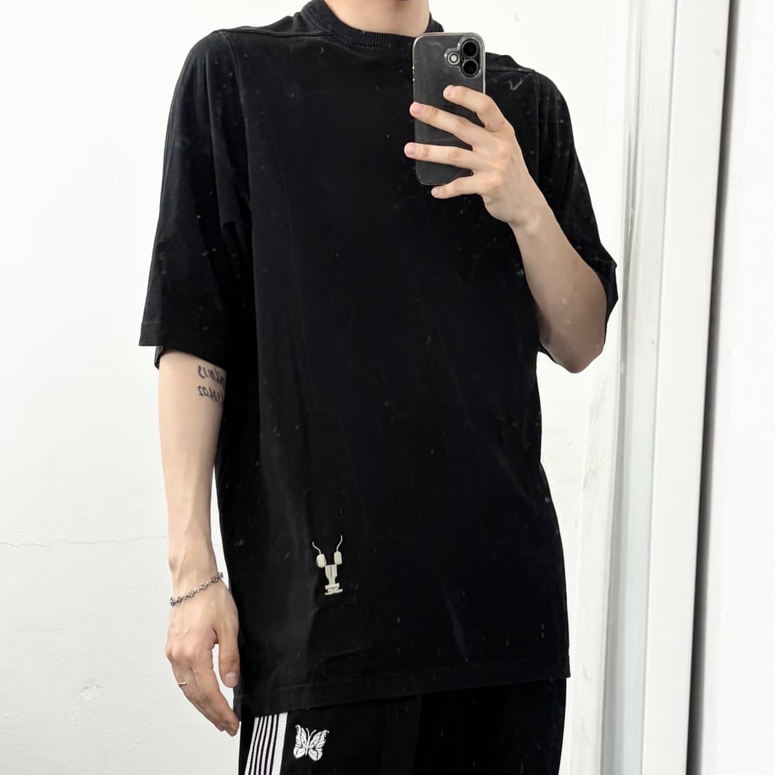 릭오웬스 엠브로이더리 반팔 티셔츠 상품이미지2