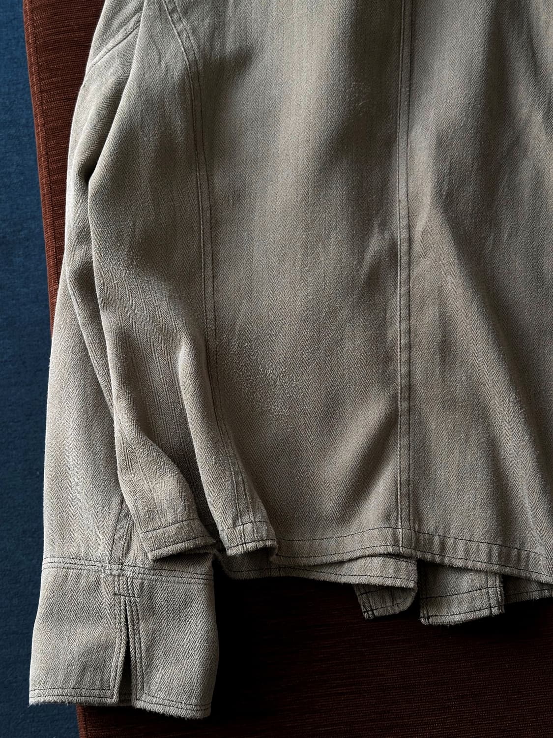 Double collar herringbone pattern short  상품이미지6