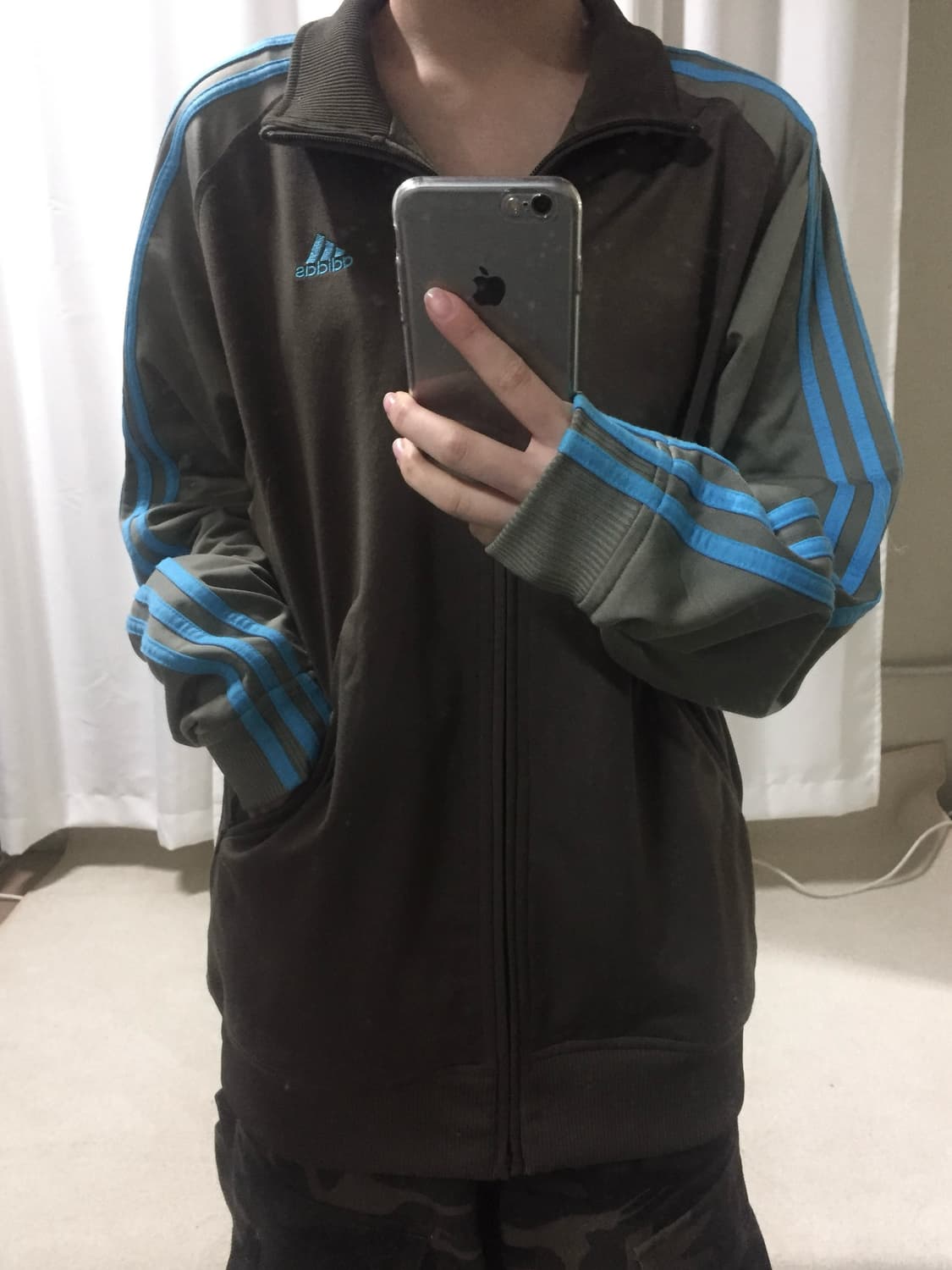 아디다스 스포티 카키 브라운 초코 민트 트랙탑 져지 상품이미지1