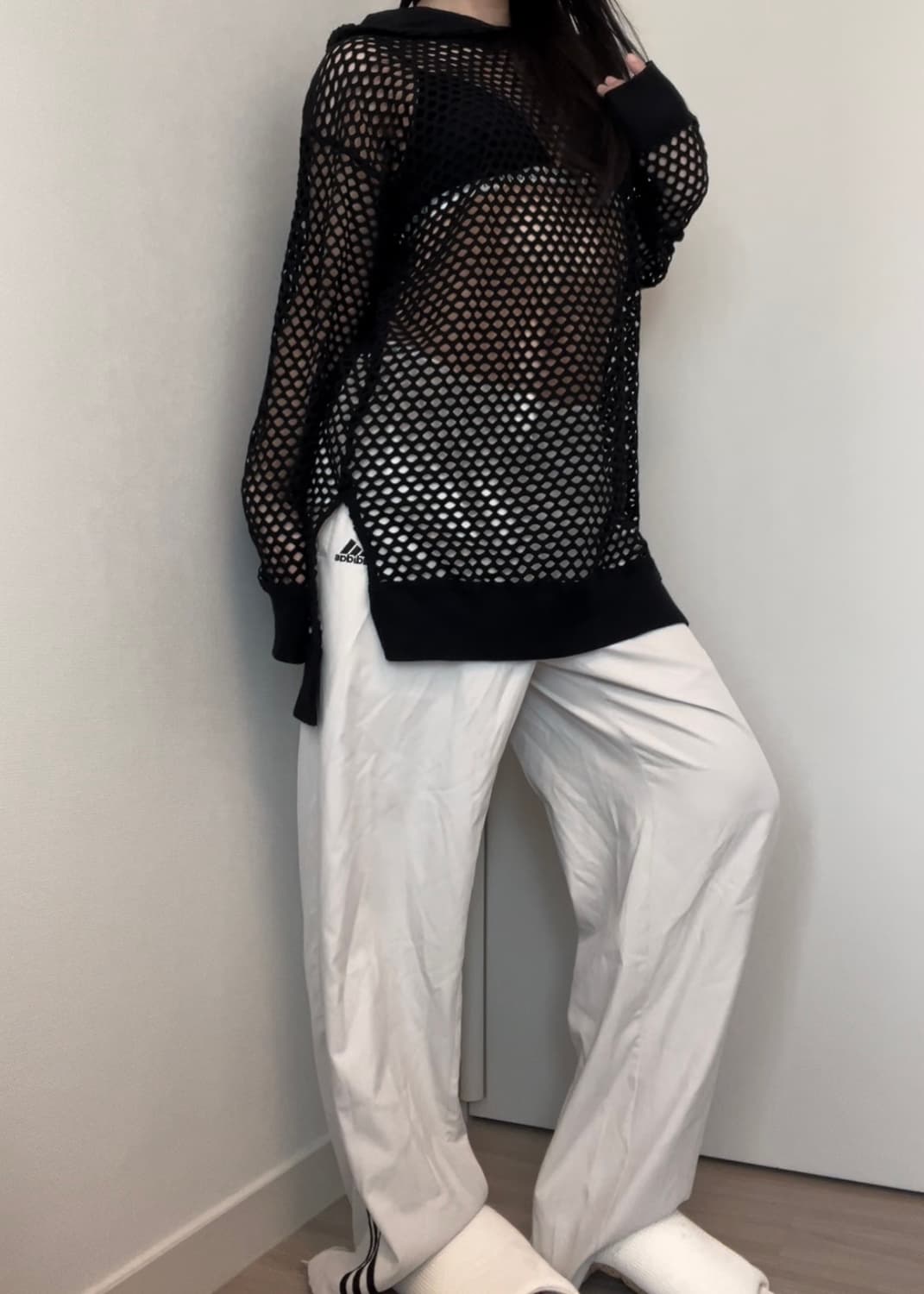 black mesh hoodie 상품이미지6