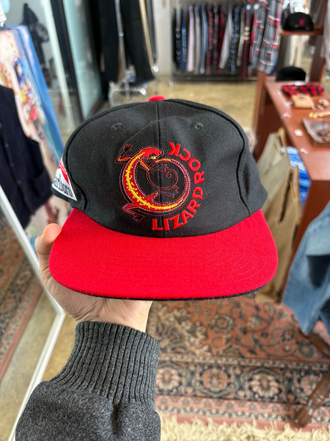 90s Marlboro LIZARD ROCK 투톤 캡 상품이미지1