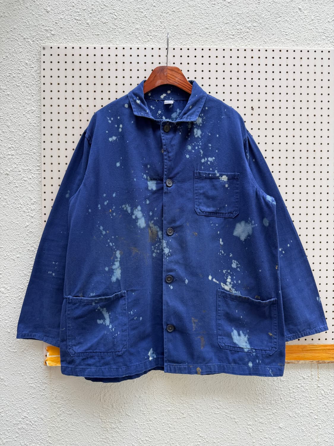 1980s DISTRESSED BLEACH FRENCH 프렌치워크자켓 상품이미지1