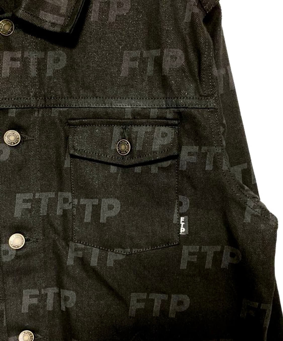 FTP 올오버 데님 자켓 블랙 상품이미지6
