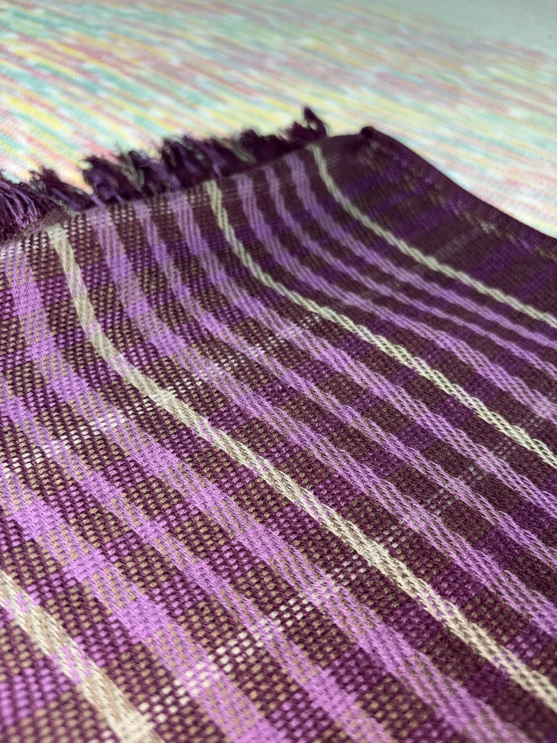 닥스 퍼플 체크 머플러 상품이미지4