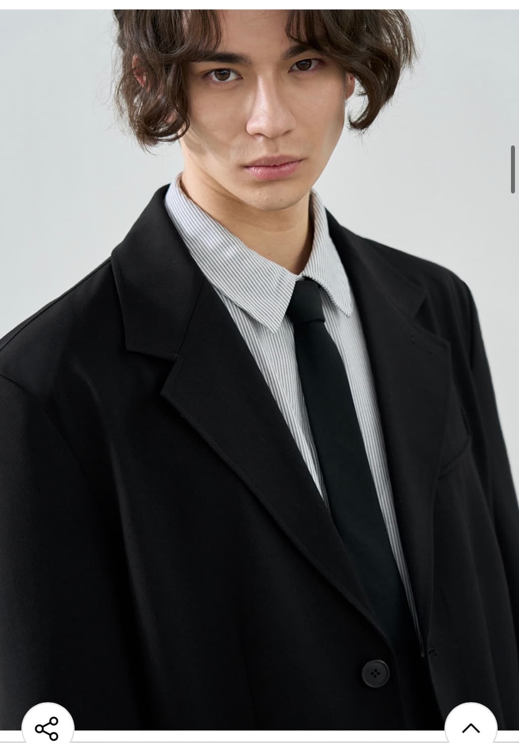 (새상품)(L)드로우핏 오버사이즈 바인딩 울 블레이저 [BLACK] 상품이미지5