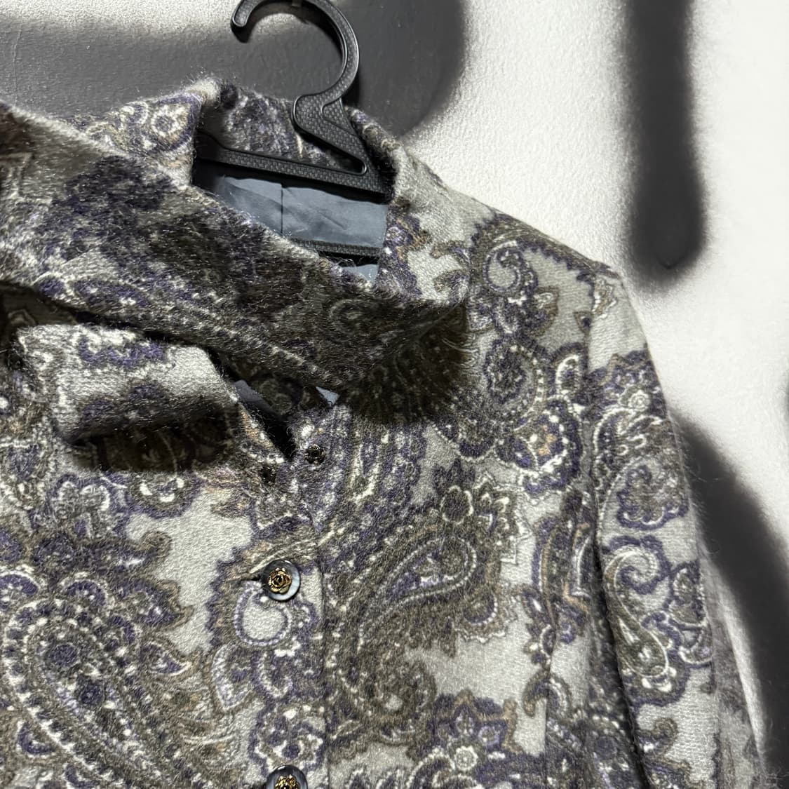 VTG 빈티지 페이즐리 풀 패턴 울 혼방 크롭 자켓 상품이미지4
