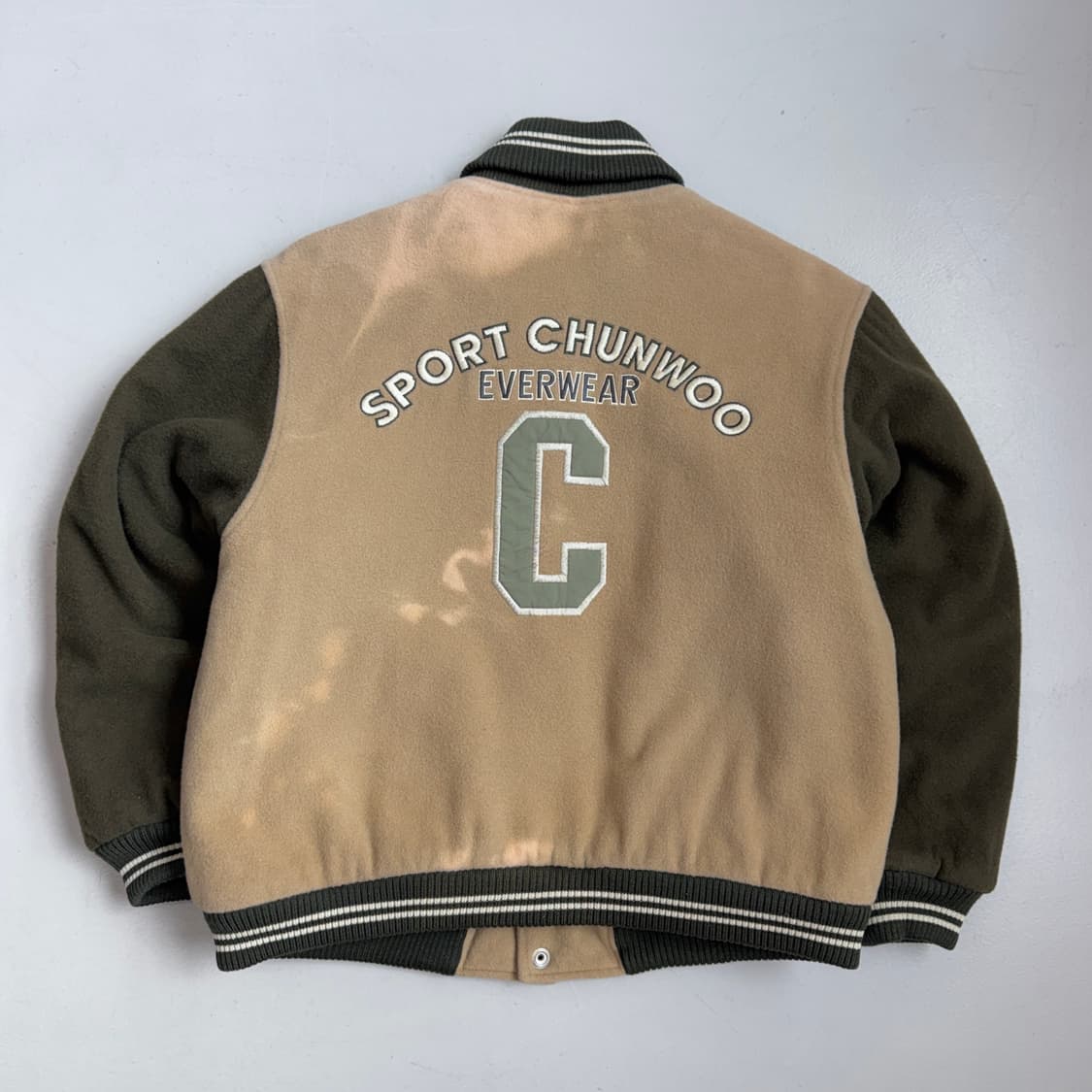 90s 올드스쿨 배색 모직 울 바시티 점퍼 자켓 상품이미지3