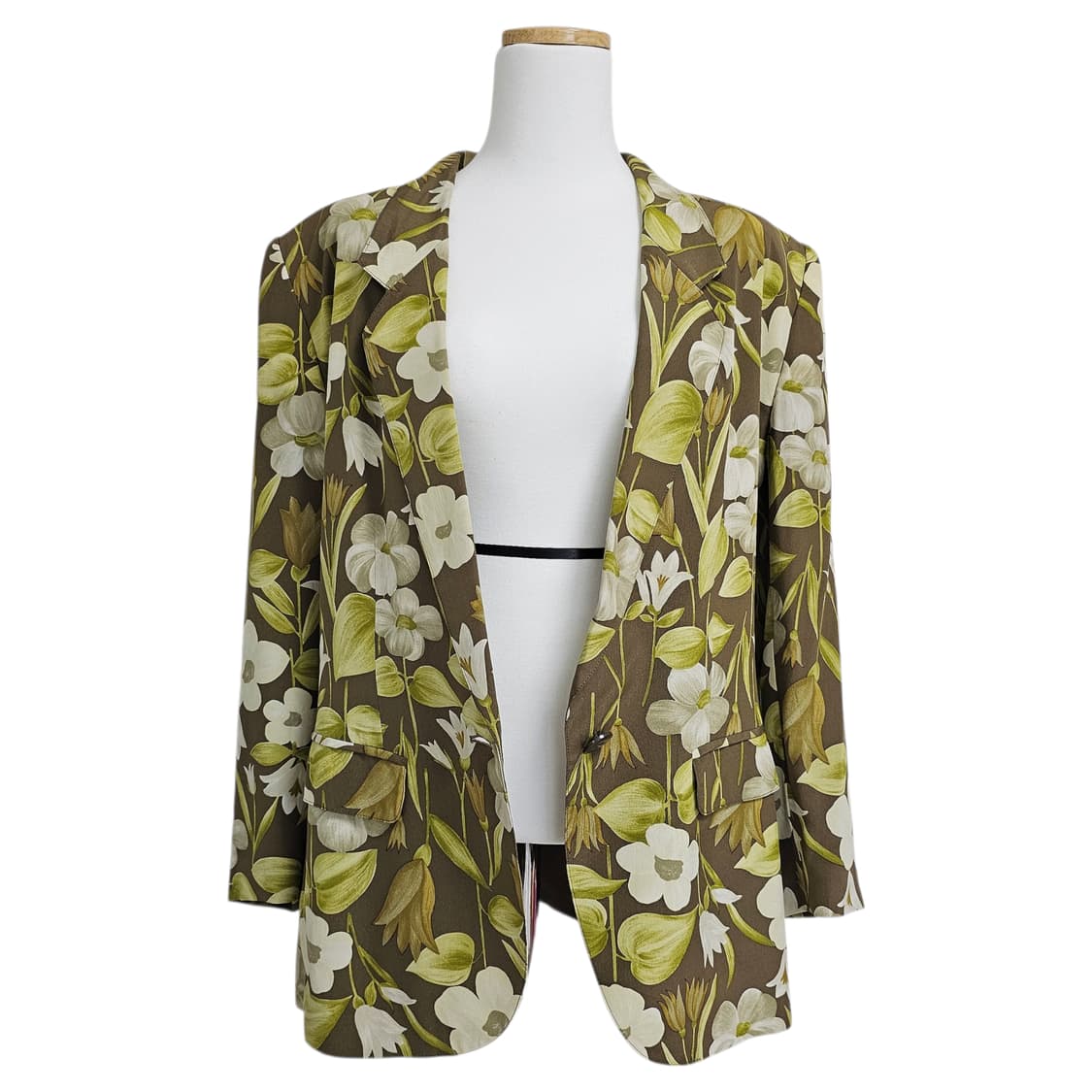 일본빈티지) 실크 100% 꽃 패턴 자켓 상품이미지2