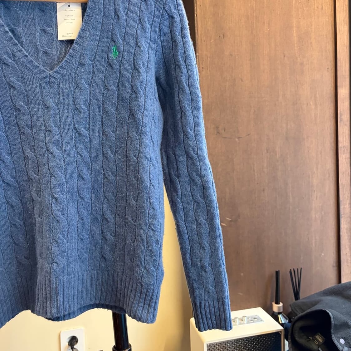15890 - 폴로 랄프로렌 스카이블루 케이블 울 니트 (울 90% 캐시 상품이미지4