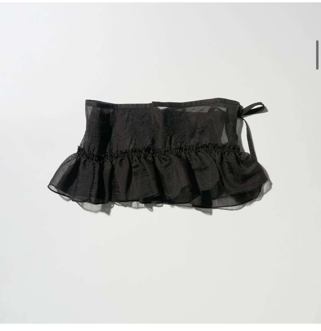 스컬프터 피카부 마이크로 쉬어 스커트 블랙 L 상품이미지2